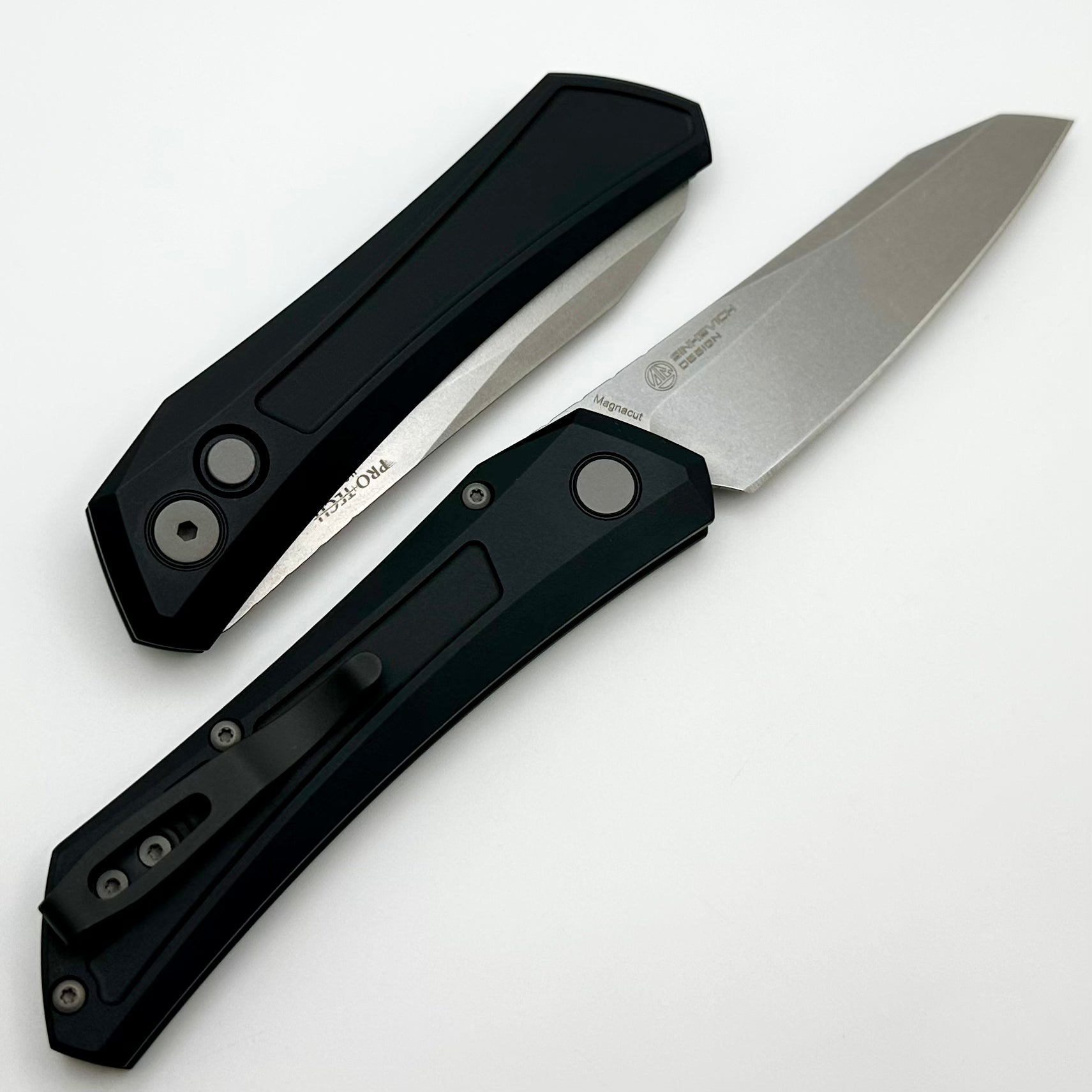 Pro-Tech Oligarch Ultimate EDC Knife - Black Aluminum Handle & MagnaCut Blade