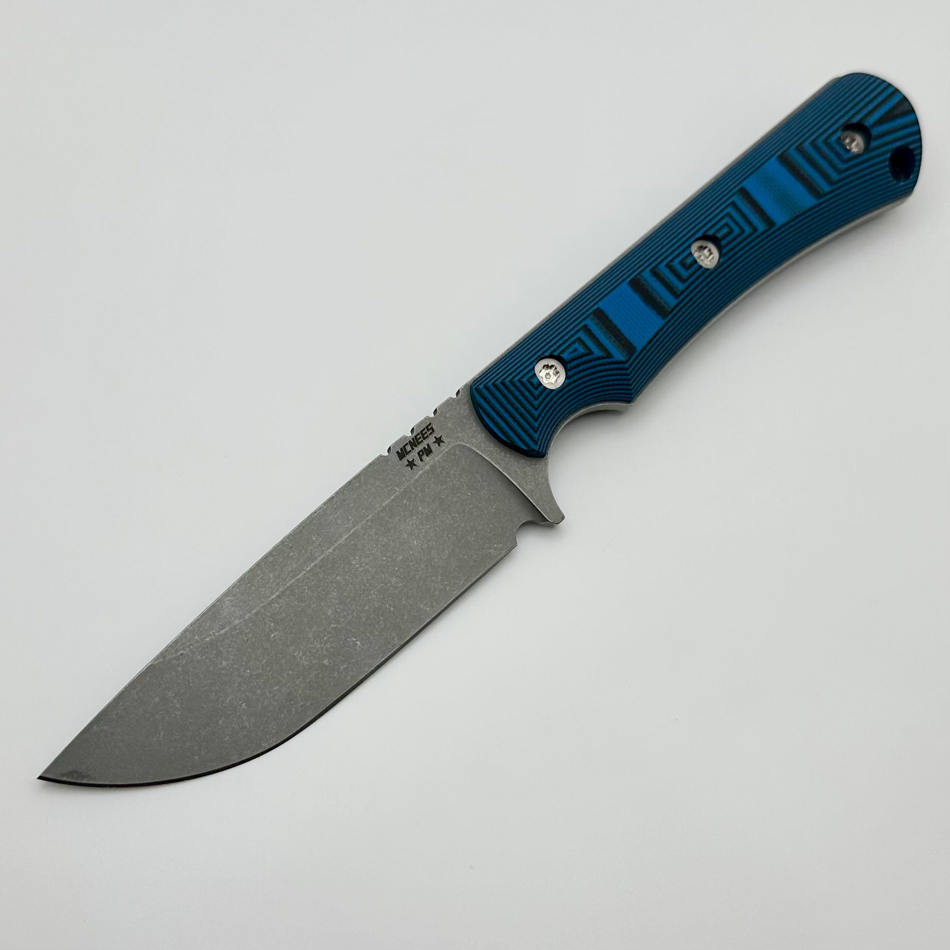 McNees Ridge Runner 3.6 Premium Fixed Blade - Blue/Black G-10 Handle with Atomic CPM-3V Steel