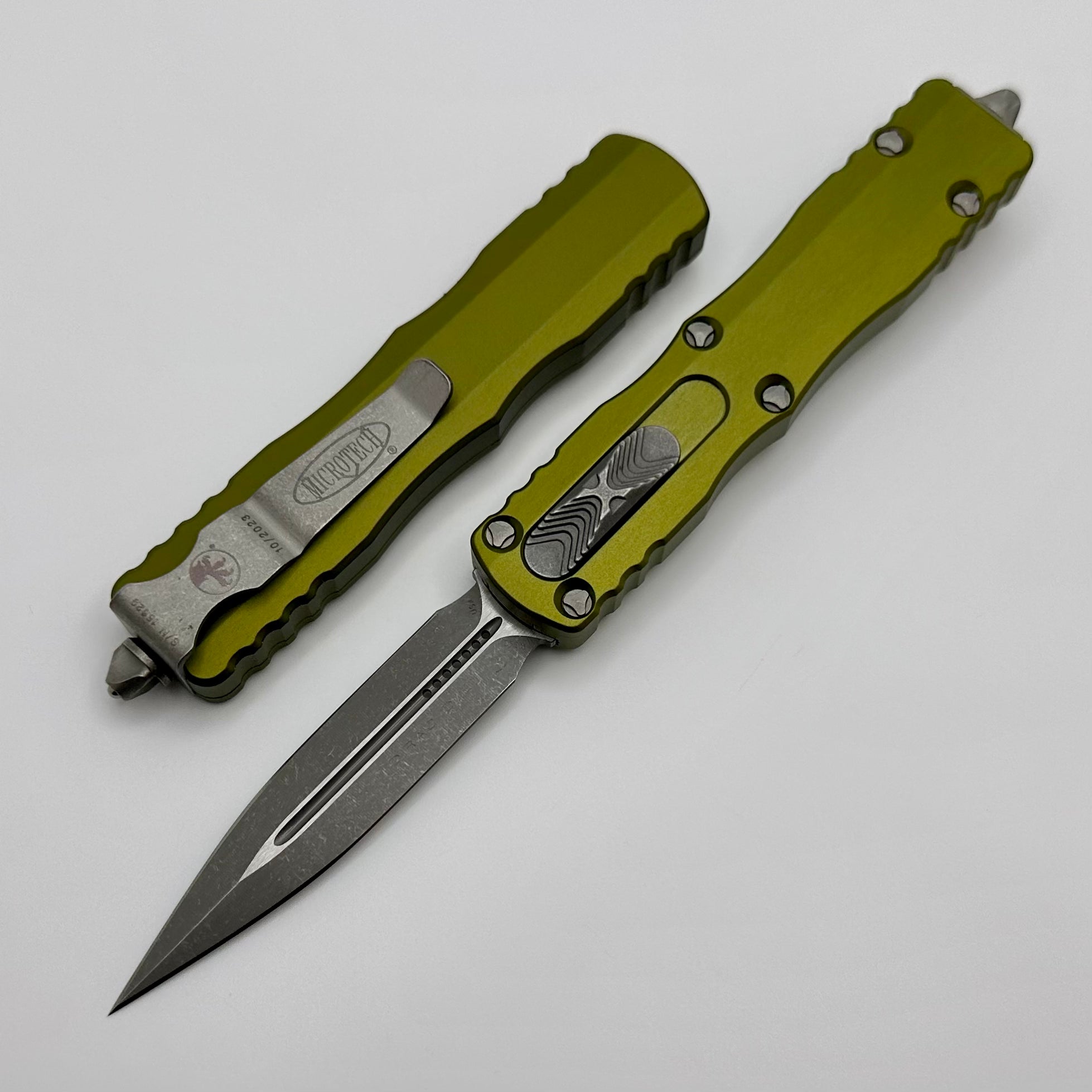 Microtech Dirac Double Edge Apocalyptic Standard & OD Green - Ultimate Everyday OTF Knife