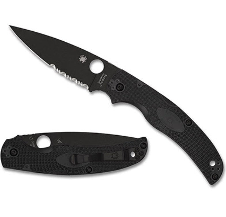 Spyderco Native Chief Tactical Knife - DLC Coated BD1N Steel & FRN Handle