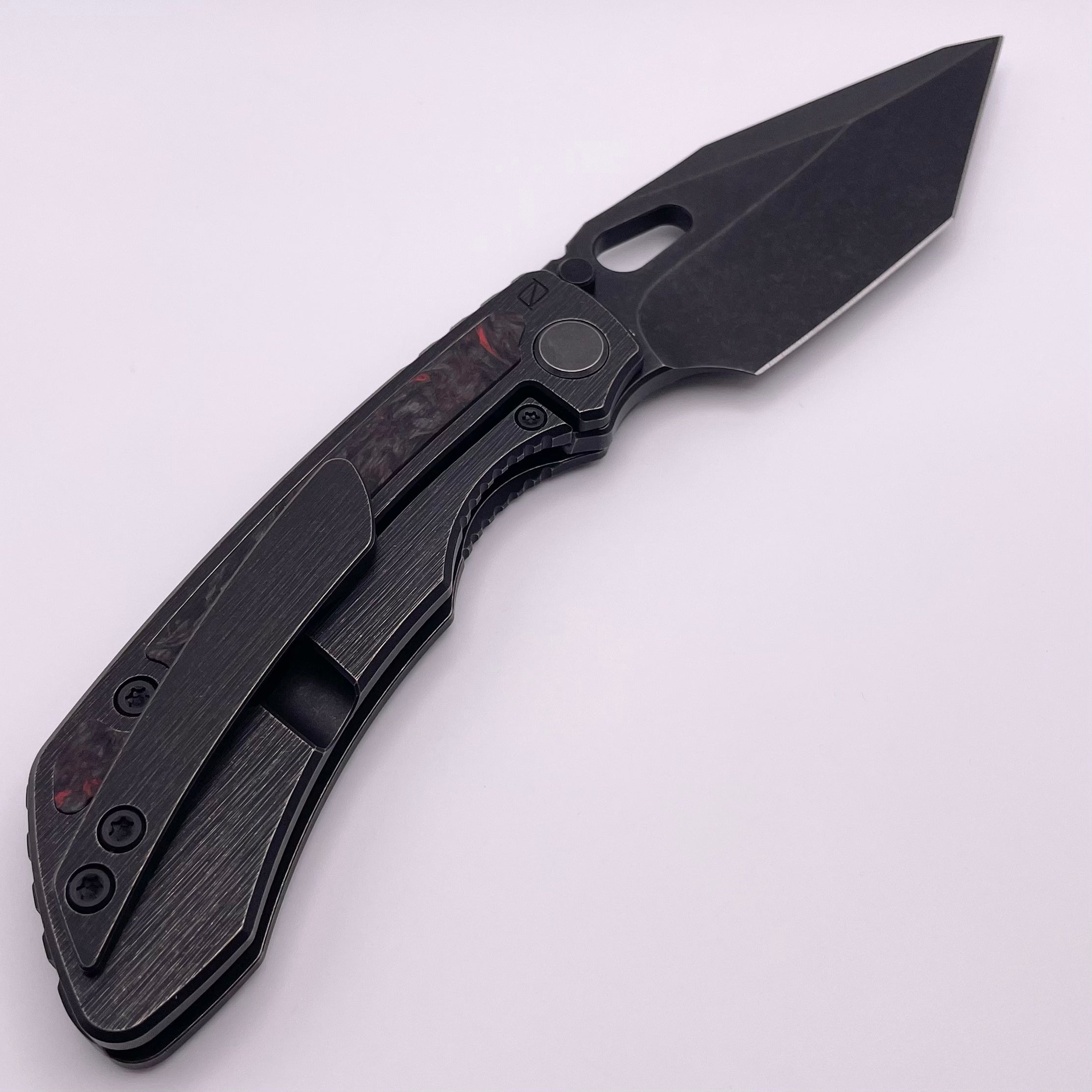 Premium Custom Knife Factory Rotten Design Evo T - Carbon Fiber & Blackwash Finish