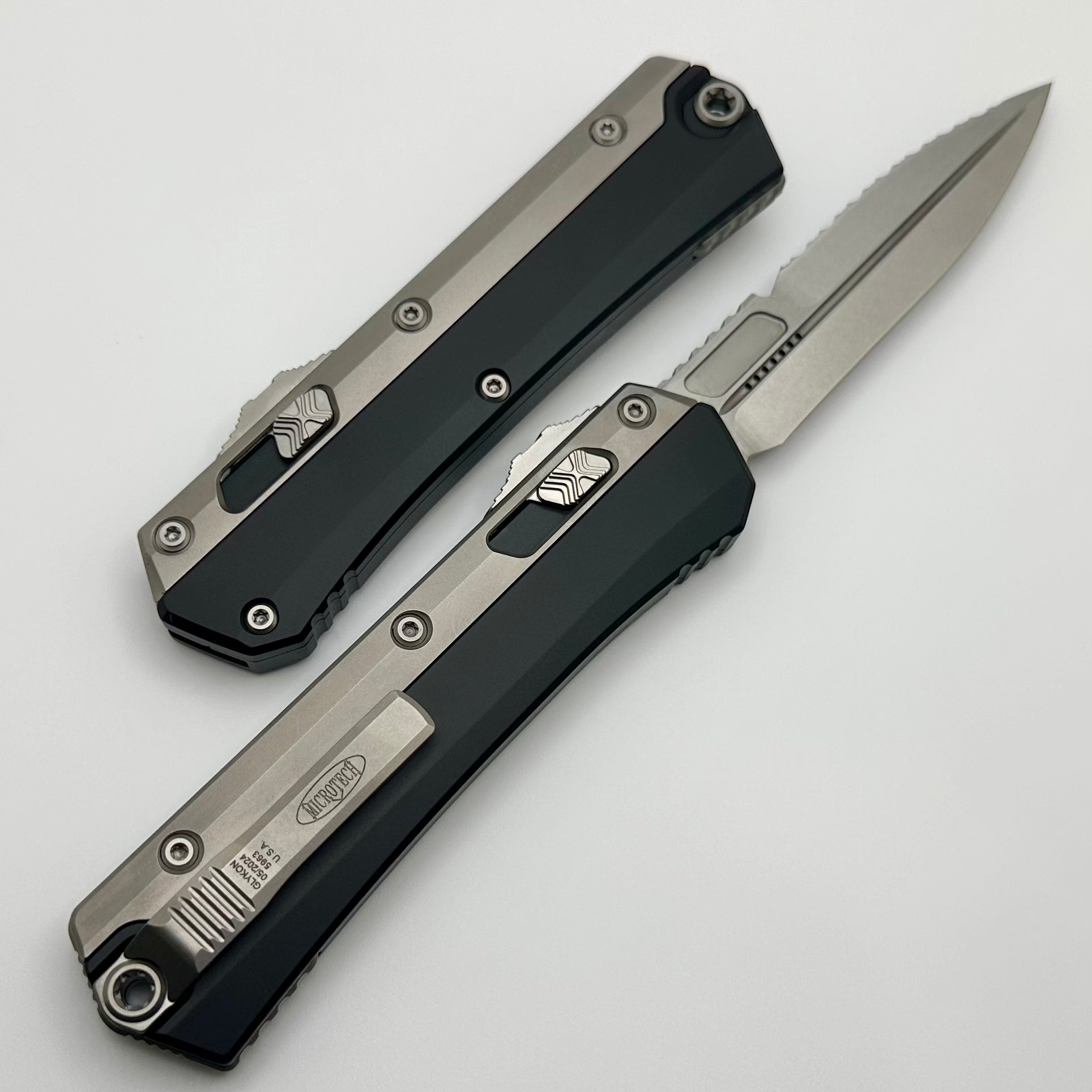 Microtech Glykon Premium Tactical Knife - Stonewash & Bead Blast Finish