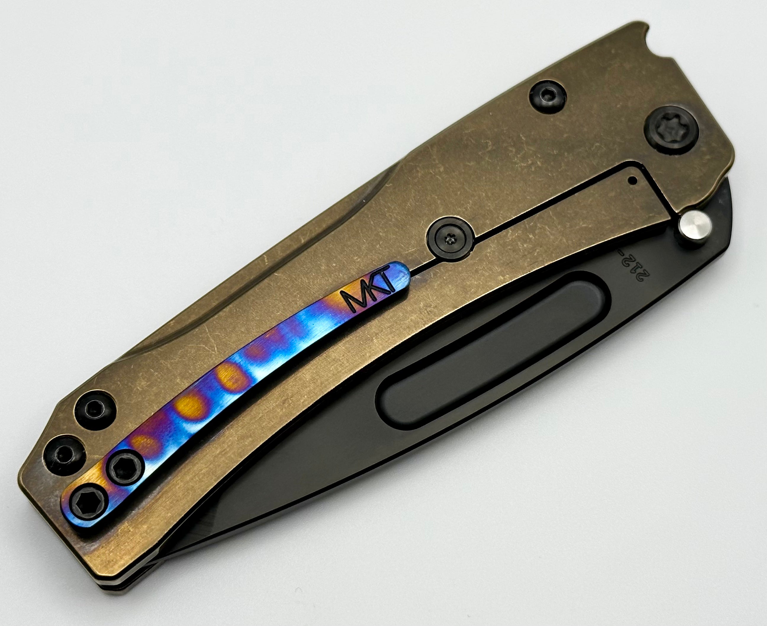 Premium Medford Slim Midi Tanto EDC Knife - S45VN Blade & Bronze Handles