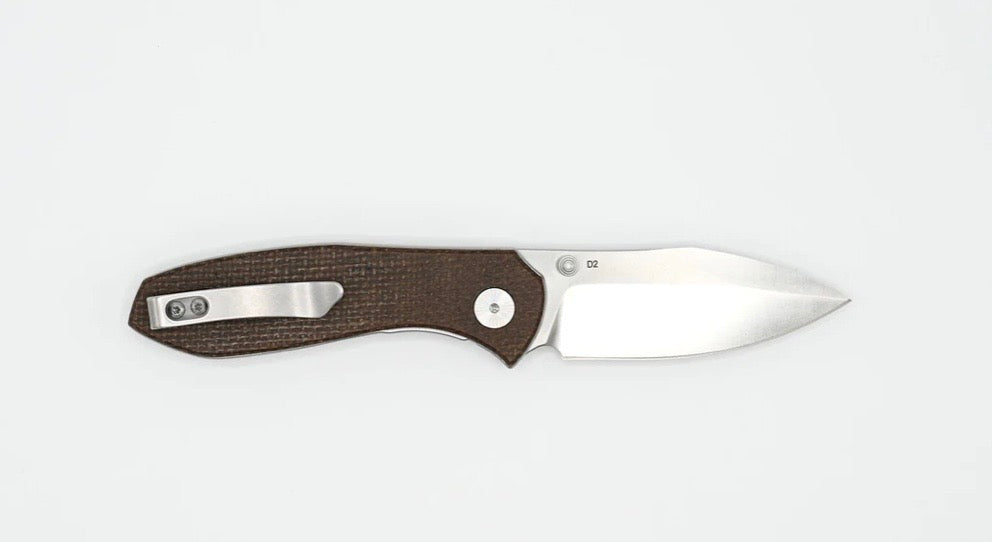 Eikonic Kasador Premium Hunting Knife - Brown Canvas Micarta & D2 Steel