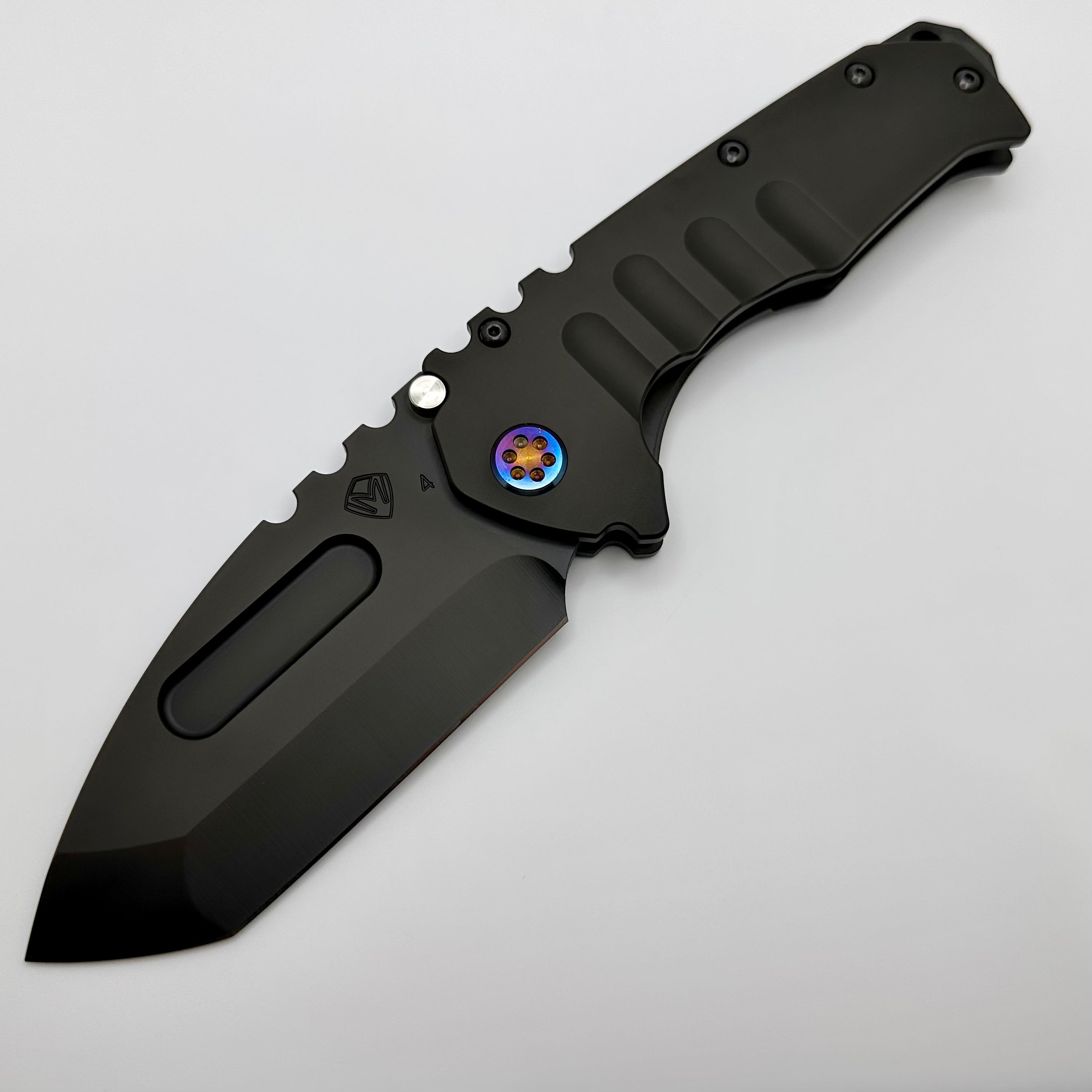 Medford Knife Praetorian T - Premium Tactical Folding Knife with PVD Coated S45VN Tanto Blade & Flamed Hardware