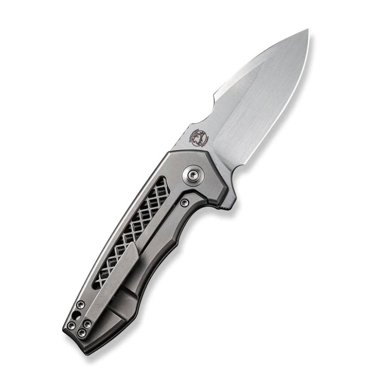 Premium WE Knife Harpen Flipper - Titanium Handles & Satin CPM-20CV Blade