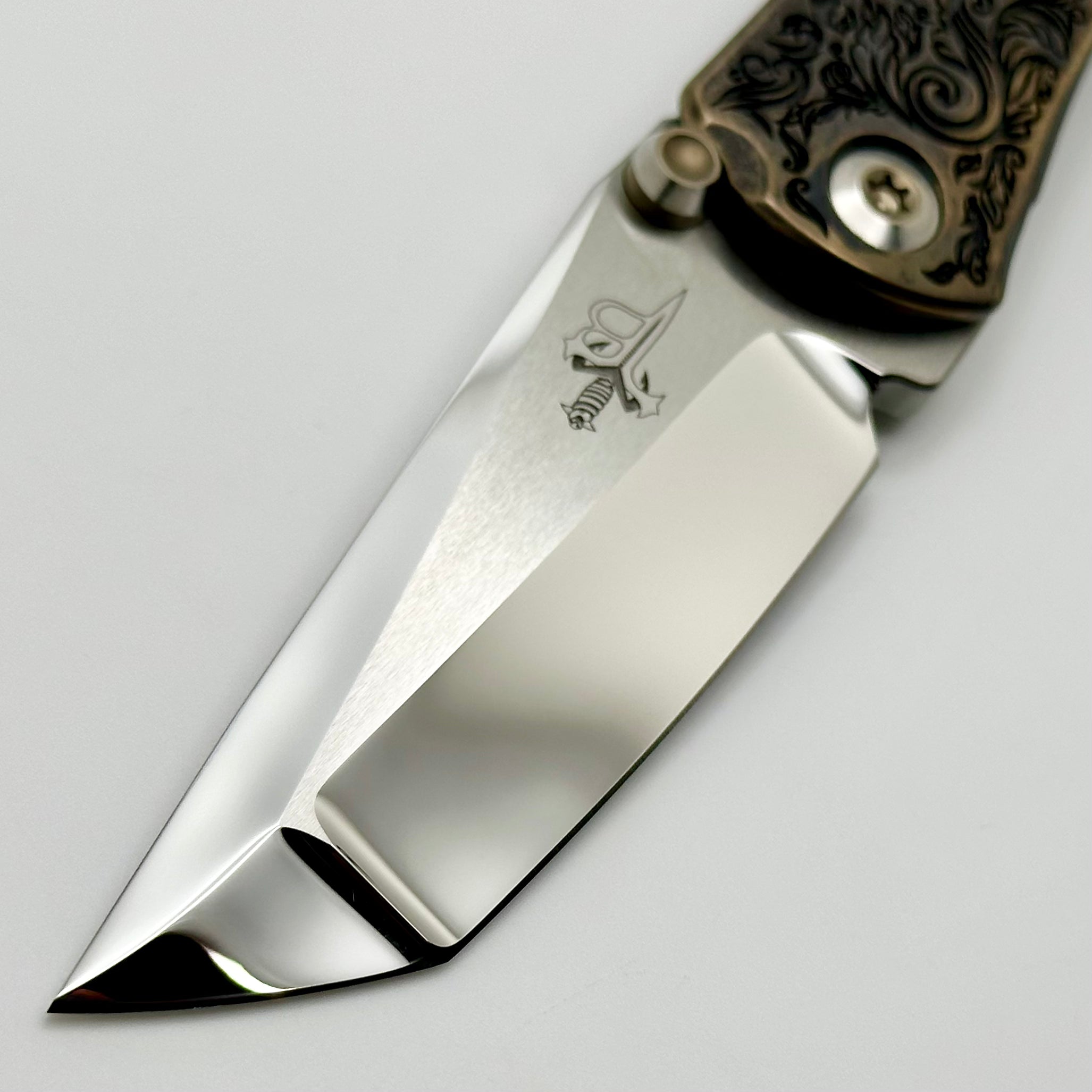 Premium Borka Blades & Marfione Custom SBTF Scroll TRD 2024 - Mirror Star Ground M390