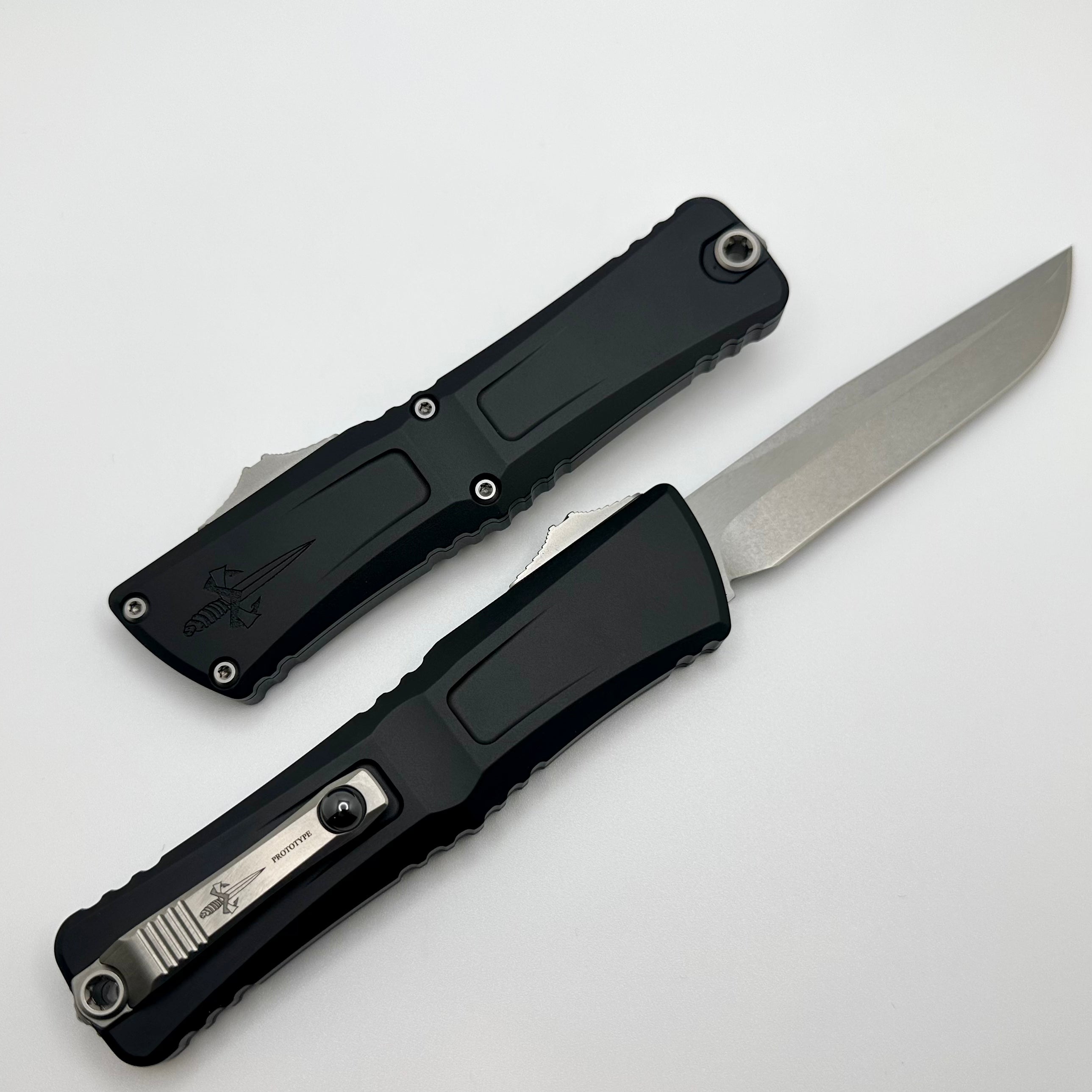 Premium Marfione Custom Combat Troodon Gen III Prototype - Stonewash Single Edge with Black Handle