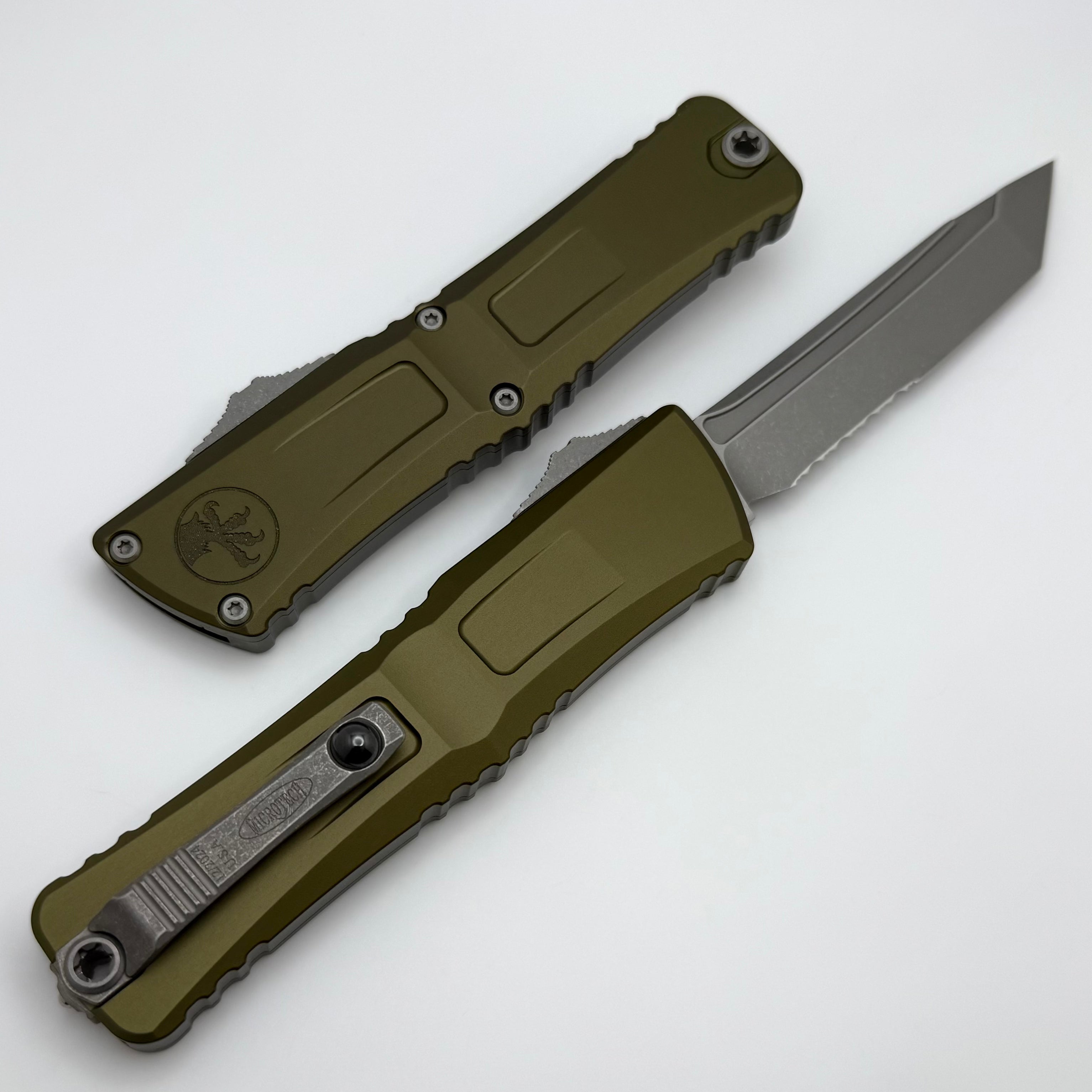 Microtech Premium Combat Troodon Gen III Tactical Knife - Apocalyptic Tanto Blade, OD Green Handle