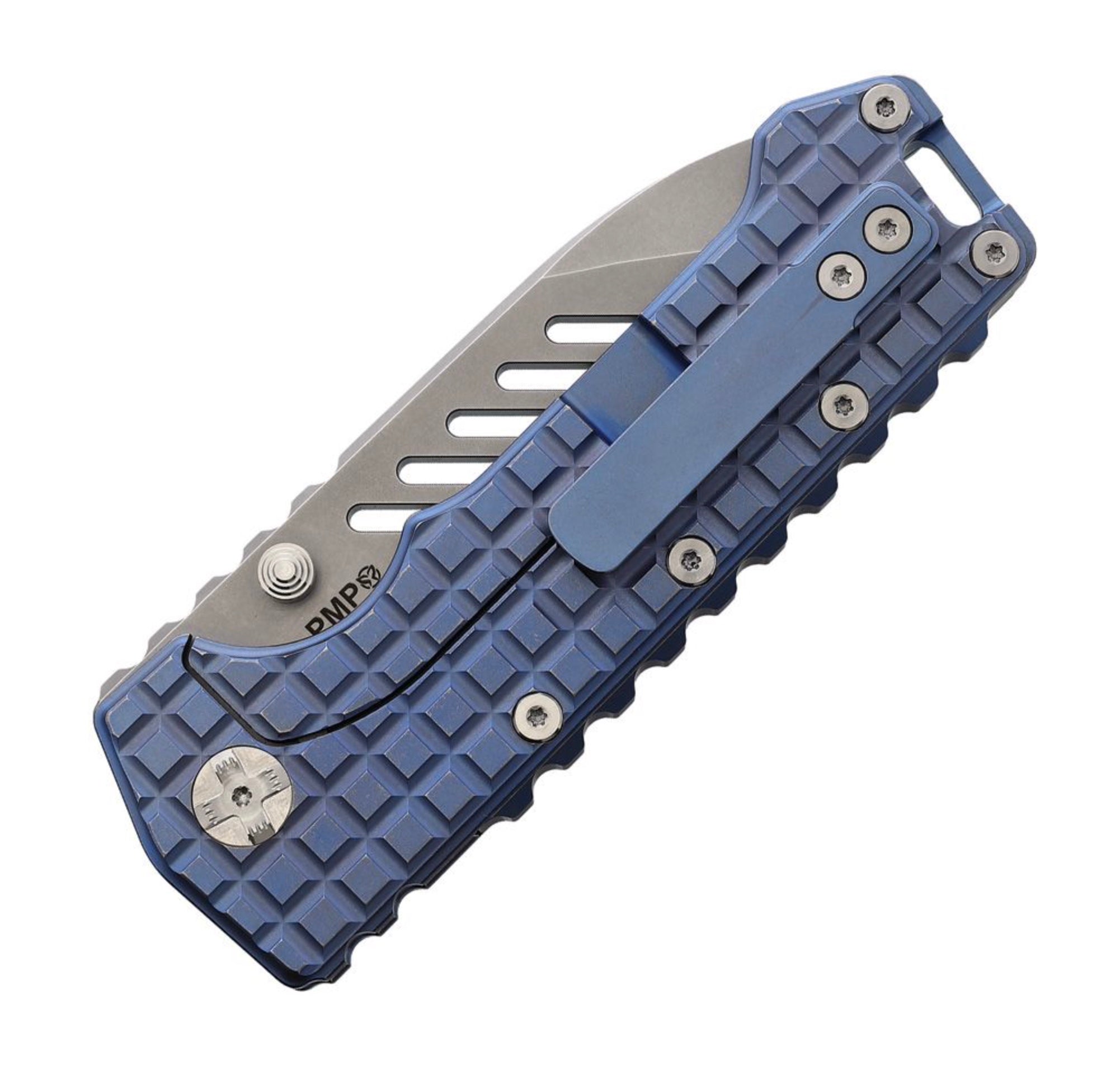 Premium PMP Kodiak Titanium Frame Lock Knife - M390 Steel & Blue Anodized Finish