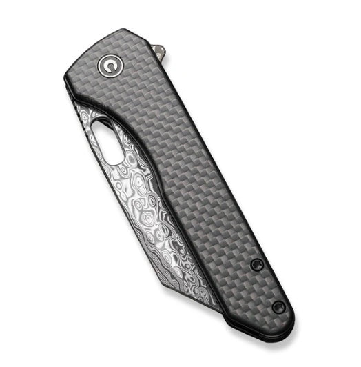 Premium Civivi Nugz Damascus Knife with Twill Carbon Fiber Handles | Ultimate EDC Companion