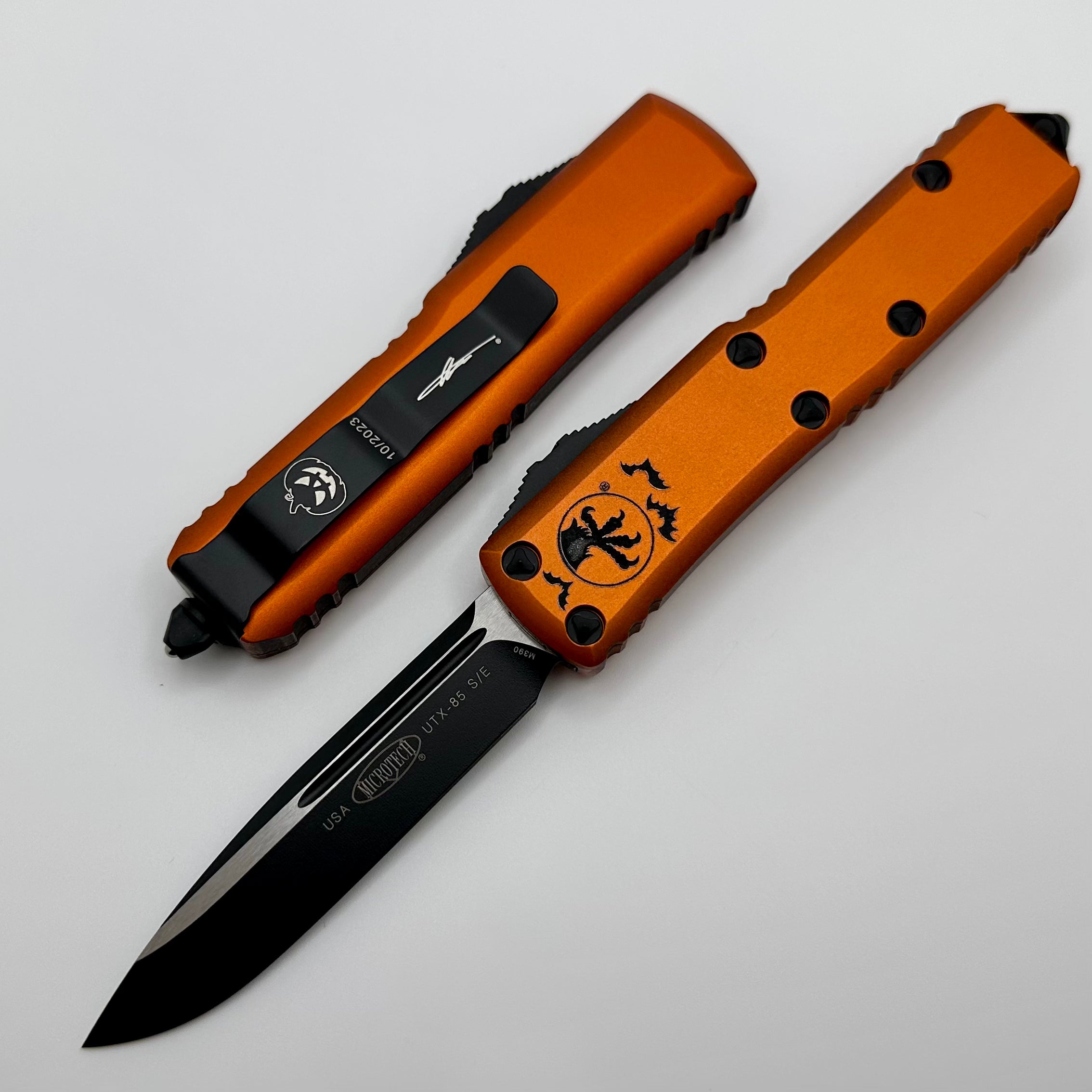 Microtech UTX-85 Halloween Orange Signature Series - Premium Everyday Carry Knife