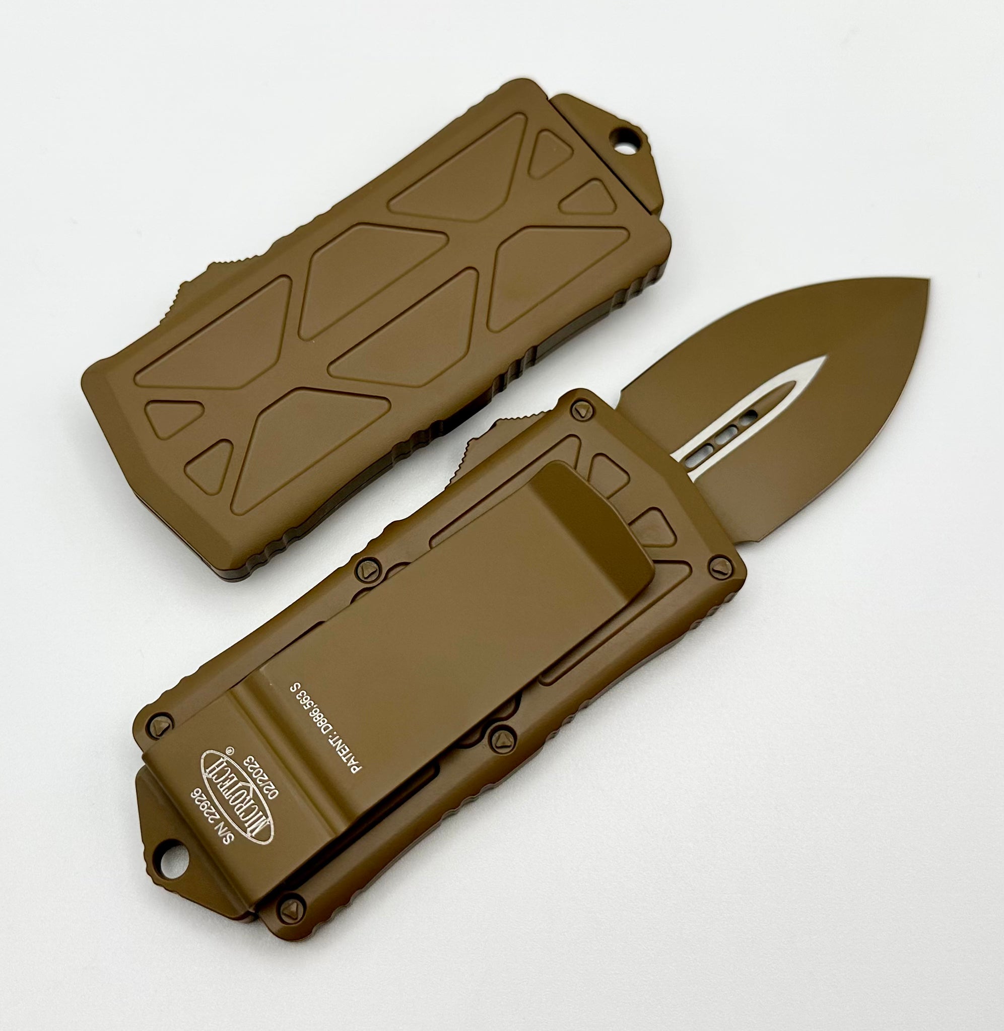 Microtech Exocet Double Edge Cerakote Tan 157-1CTA | Premium Everyday Carry Knife