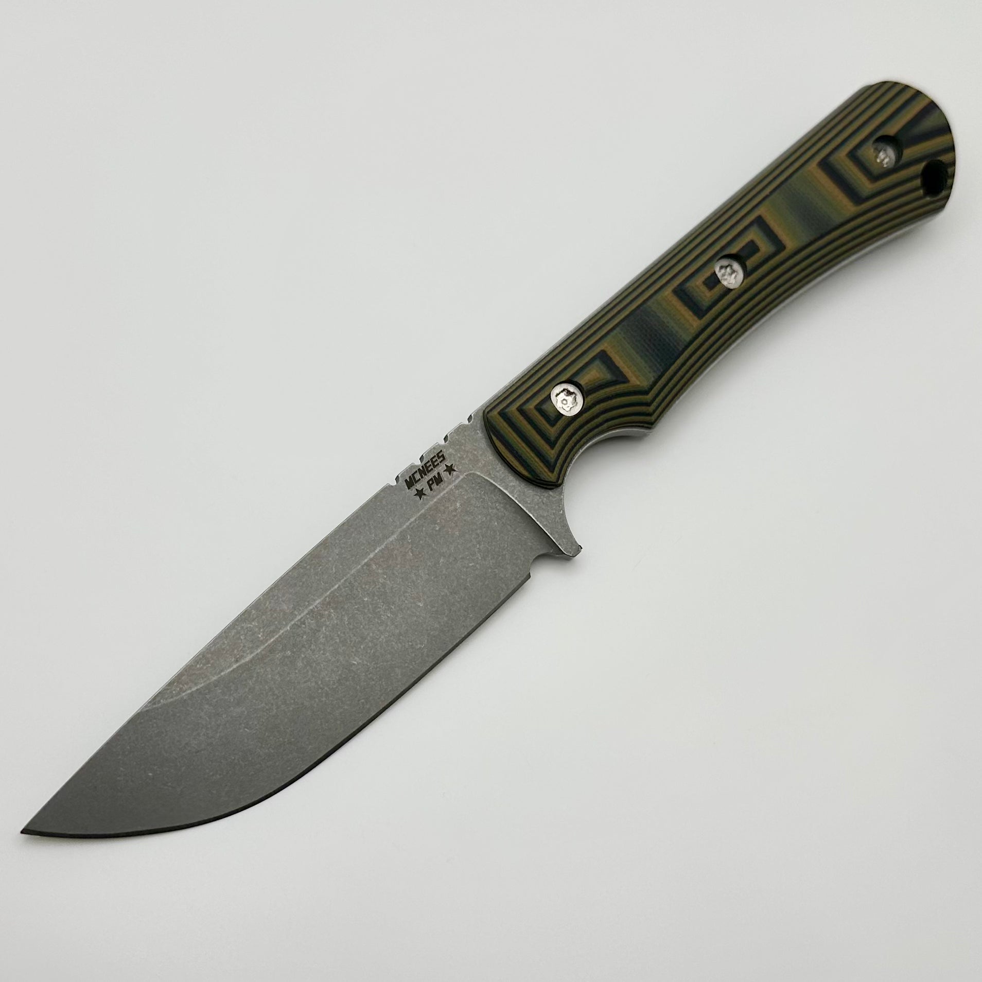 McNees Ridge Runner 3.6 Ultimate Fixed Blade Knife - Camo G-10 with Atomic CPM-3V Steel