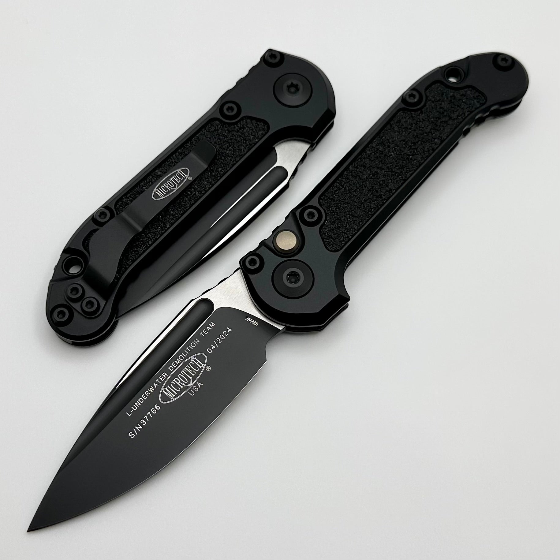 Microtech LUDT Gen III Premium Tactical Knife - Black Aluminum Handle