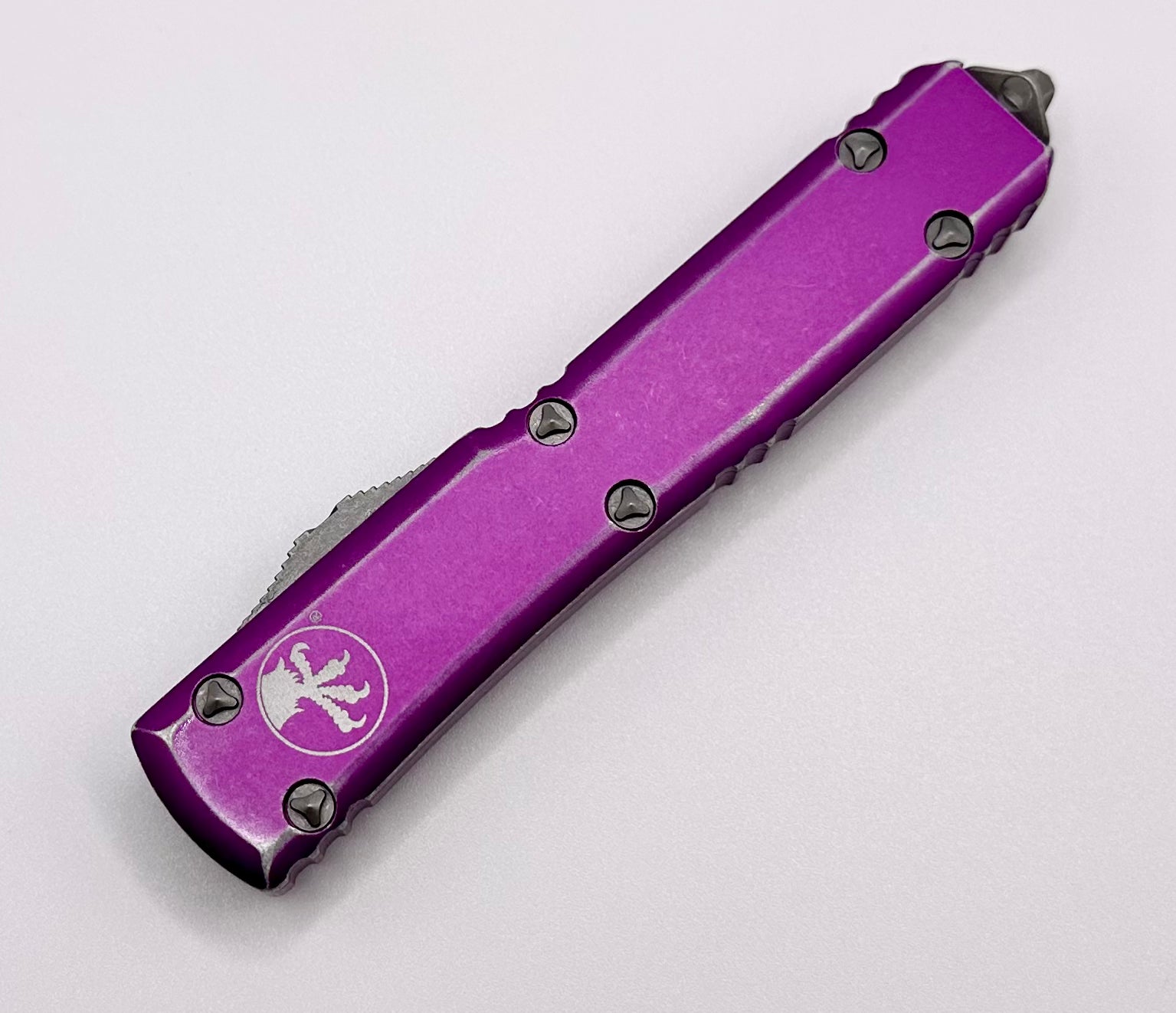 Microtech Ultratech Premium Double Edge Knife - Distressed Violet Edition