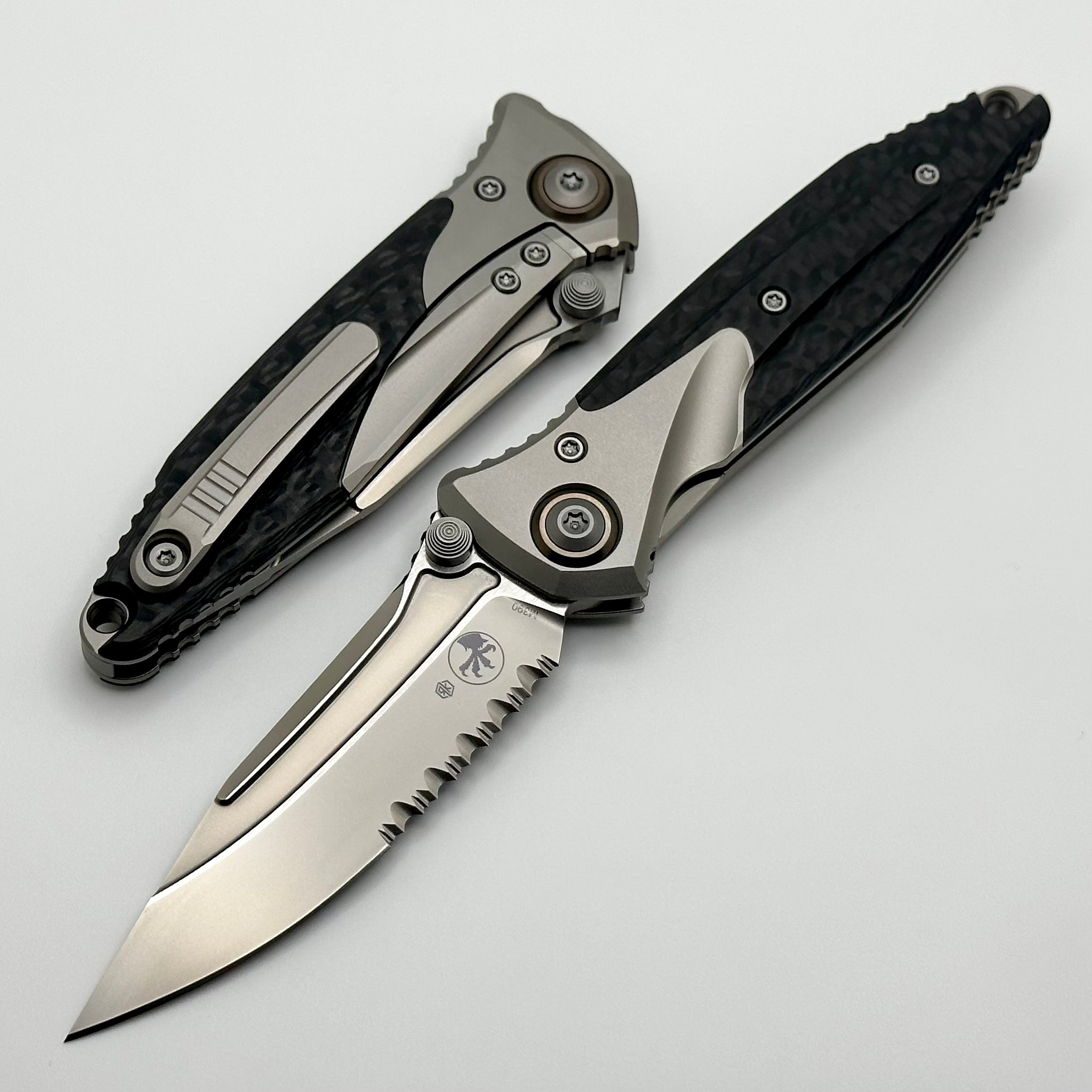 Microtech Socom Bravo Mini S/E Tactical Knife - Premium Carbon Fiber & Bronze Titanium