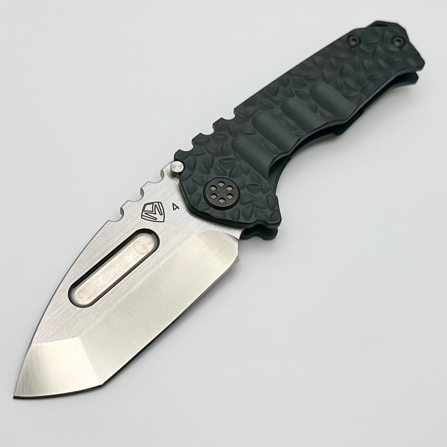 Medford Praetorian Genesis T DLC - Premium Tactical Folding Knife with Black Hardware & Satin S45VN Tanto Blade