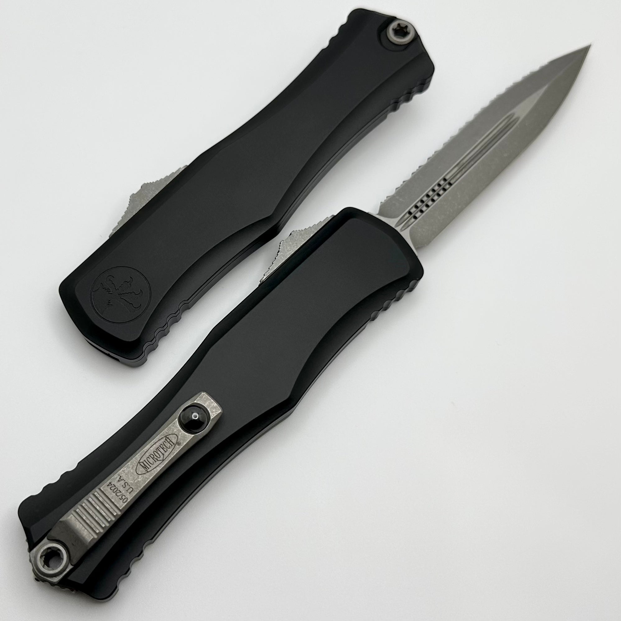 Microtech Hera II Apocalyptic Double Edge Serrated OTF Knife - Premium Tactical Tool