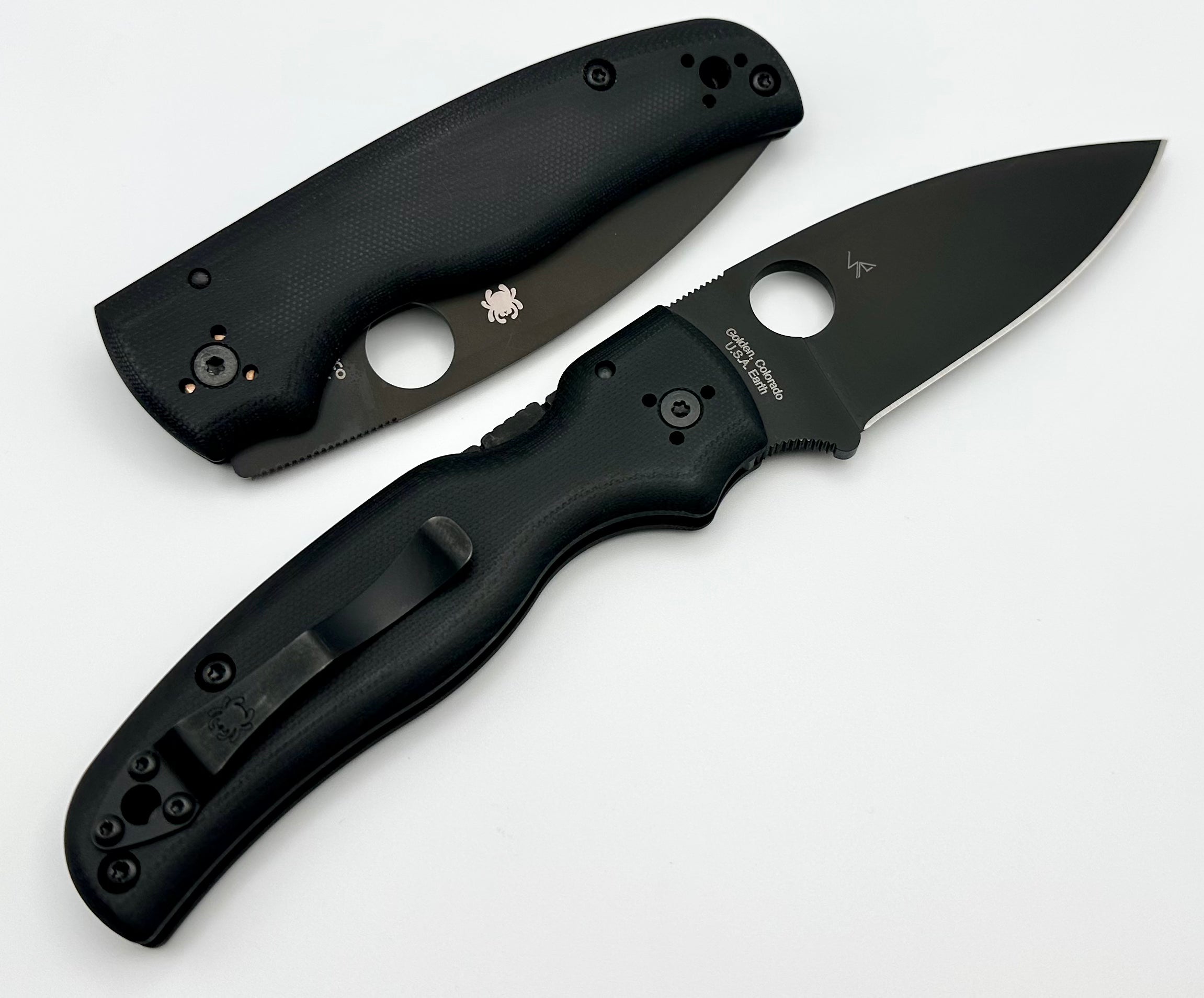 Spyderco Ultimate Shaman - Premium Black G-10 & S30V Tactical Folding Knife