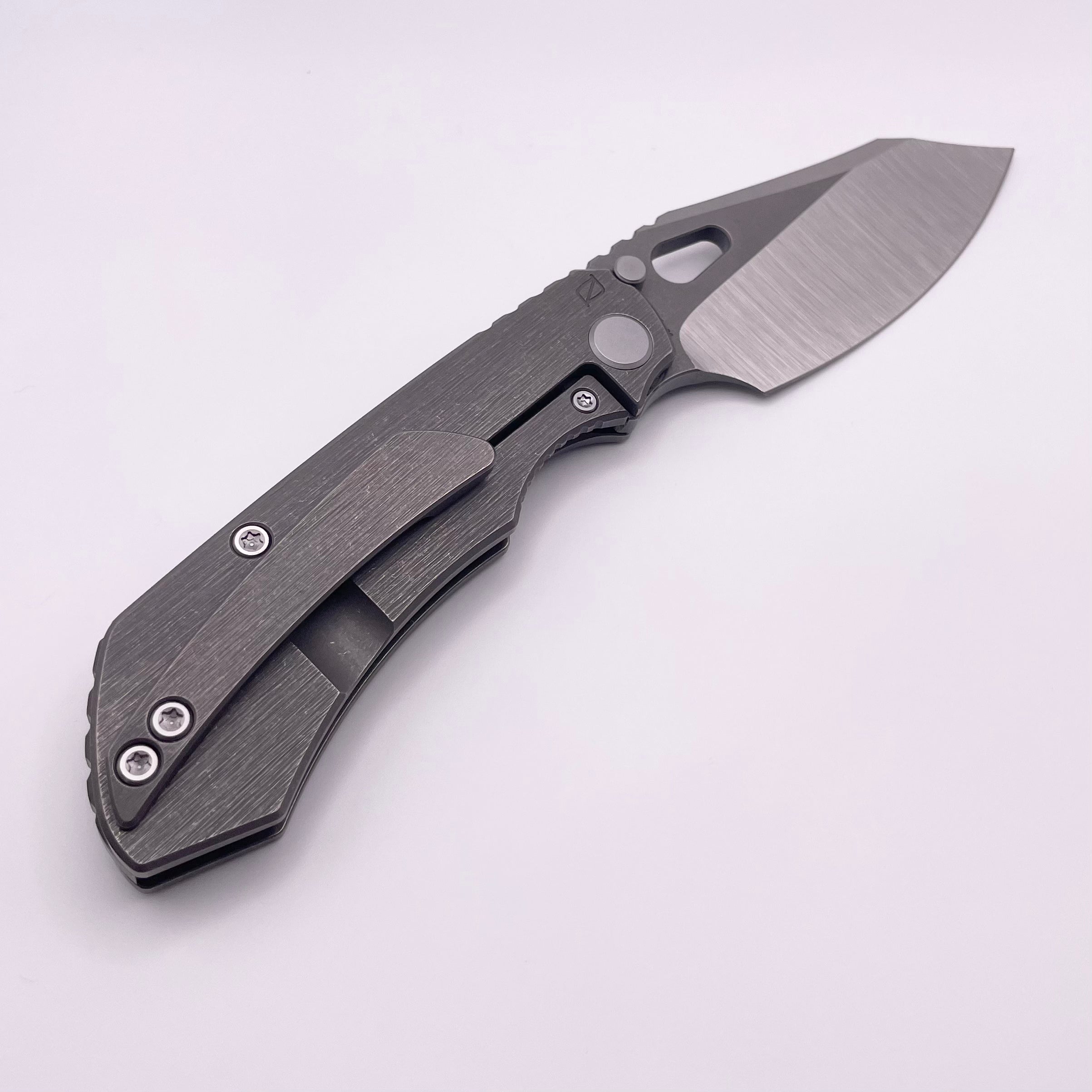 Premium Custom Knife Factory Rotten Design Evo 4.0 - Ultimate S90V Blade with Tumbled Titanium Handles