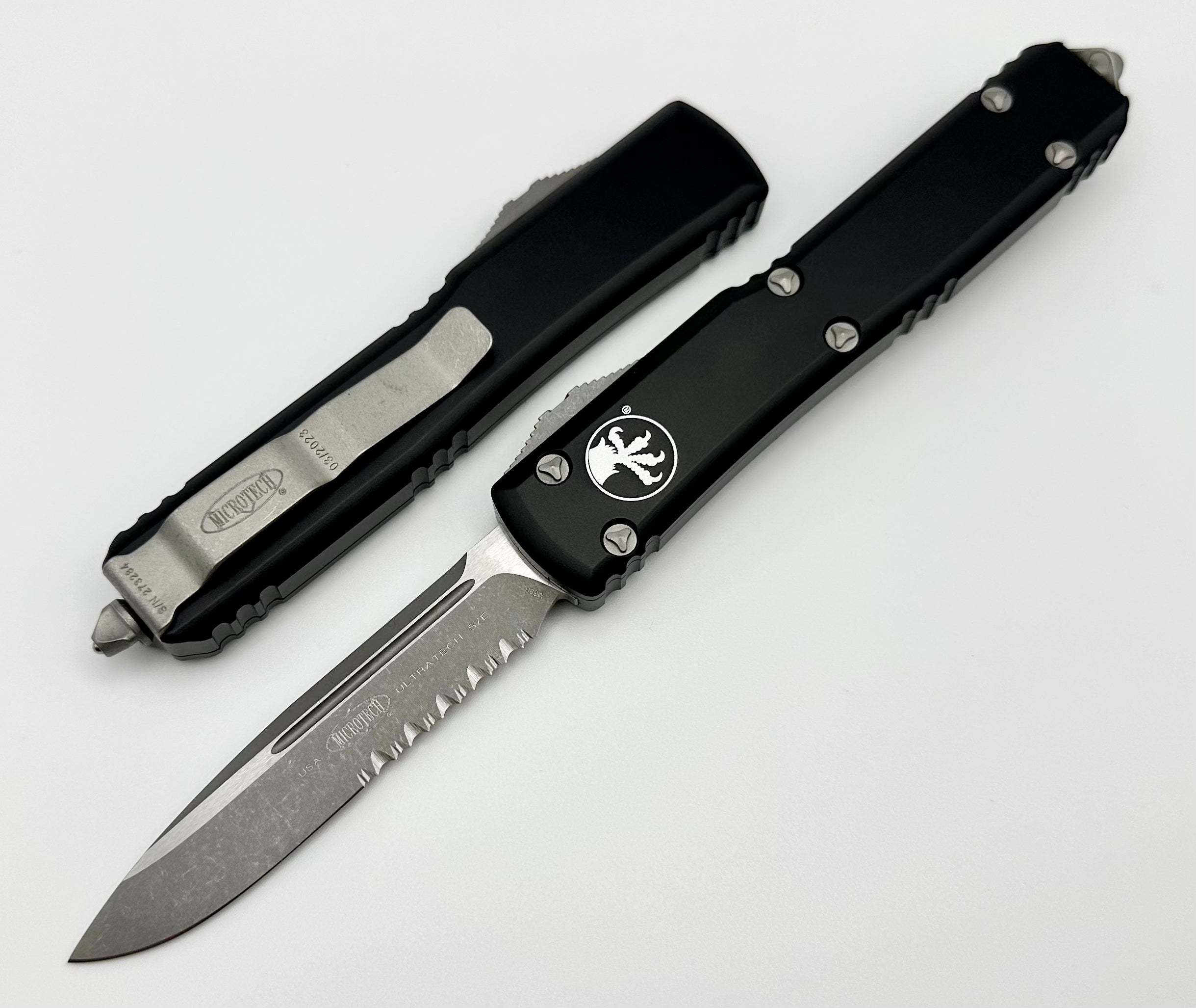 Premium Microtech Ultratech Apocalyptic Tactical Knife - Partial Serrated Edge