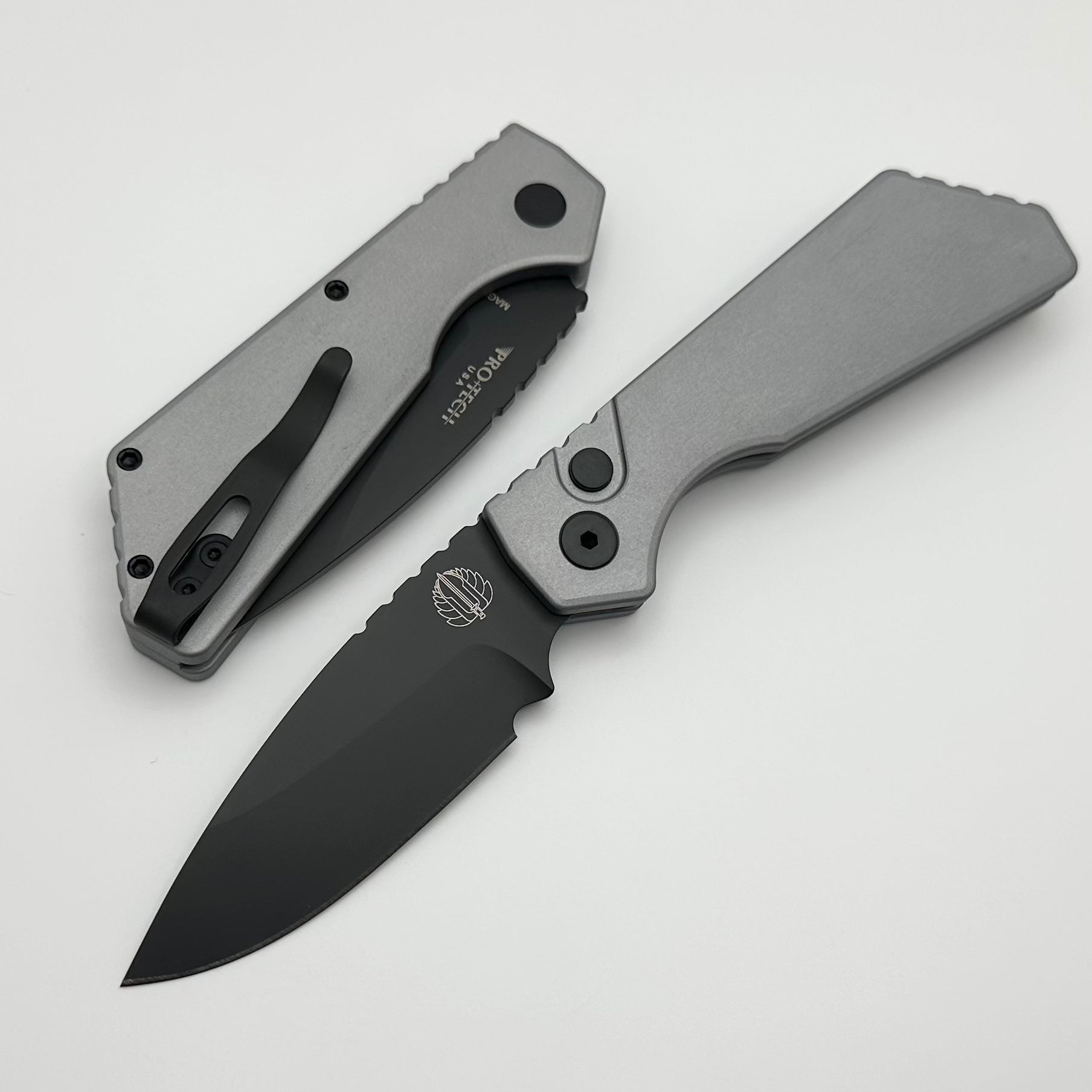 Ultimate Pro-Tech PT Plus: Premium Gray Aluminum Handle & DLC MagnaCut Blade PT203-GREY