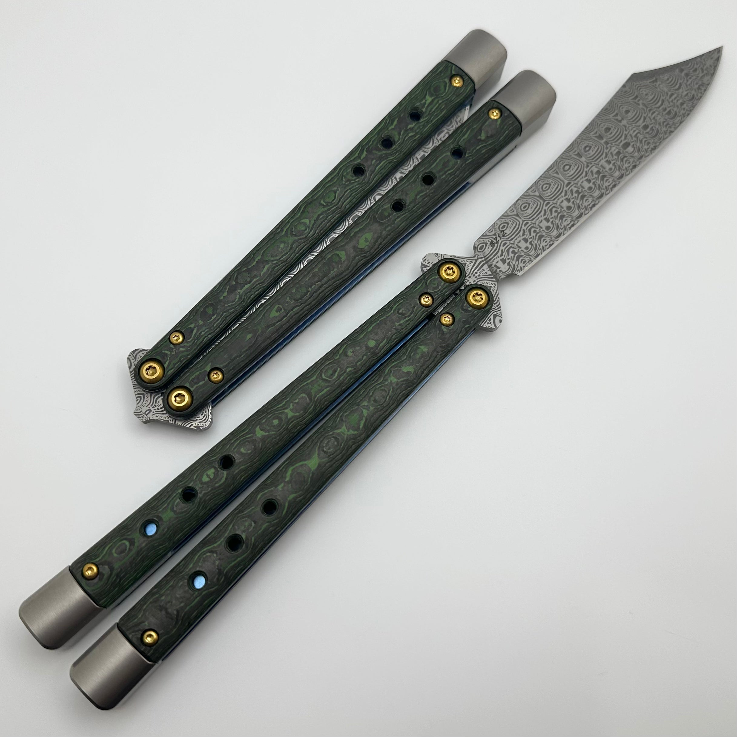 Benchmade Necron Jungle Wear Ultimate Carbon Fiber & Damasteel Butterfly Knife