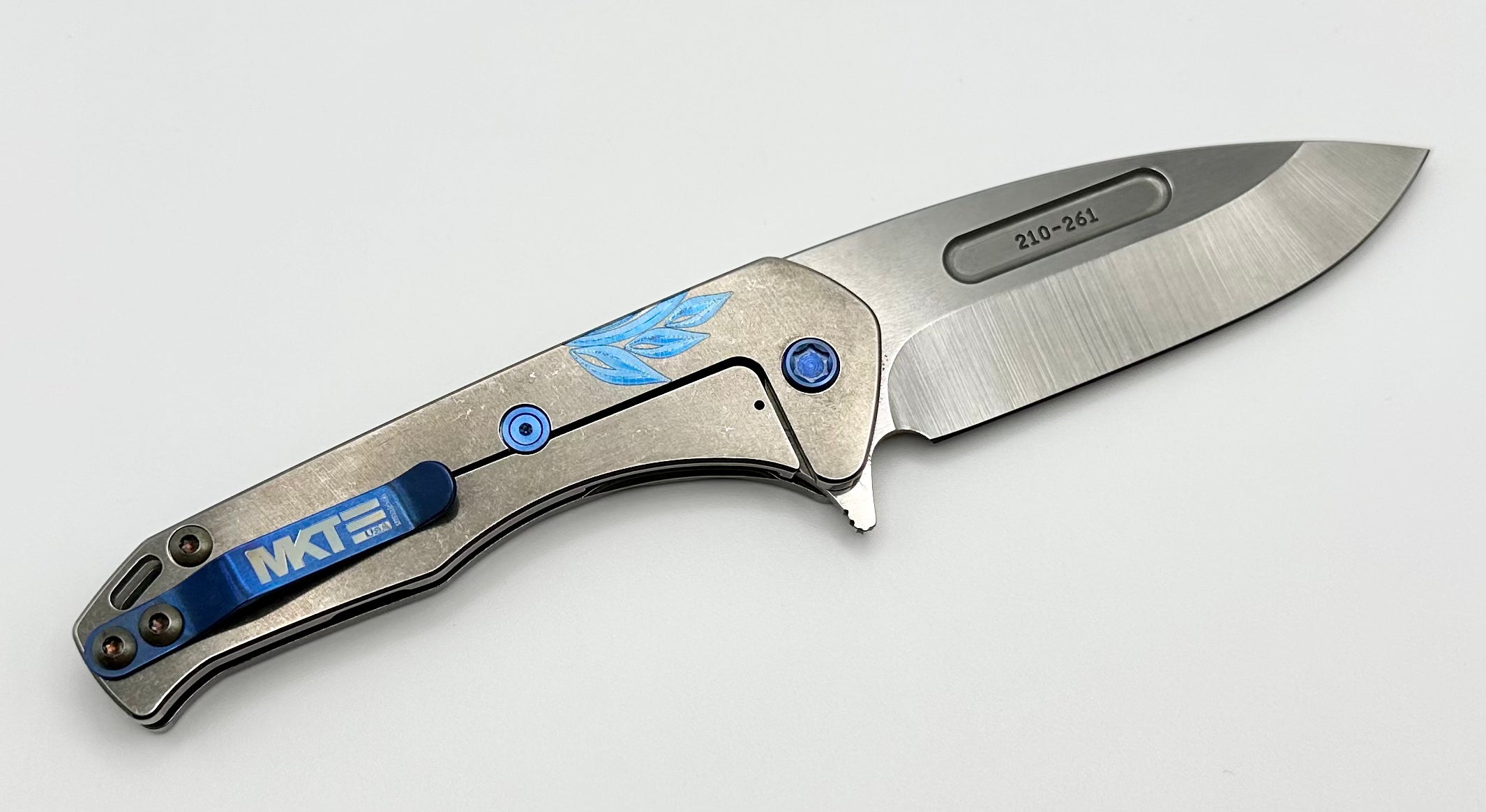 Medford Praetorian Slim Flipper Knife - Premium S45VN Drop Point Blade with Blue Accents