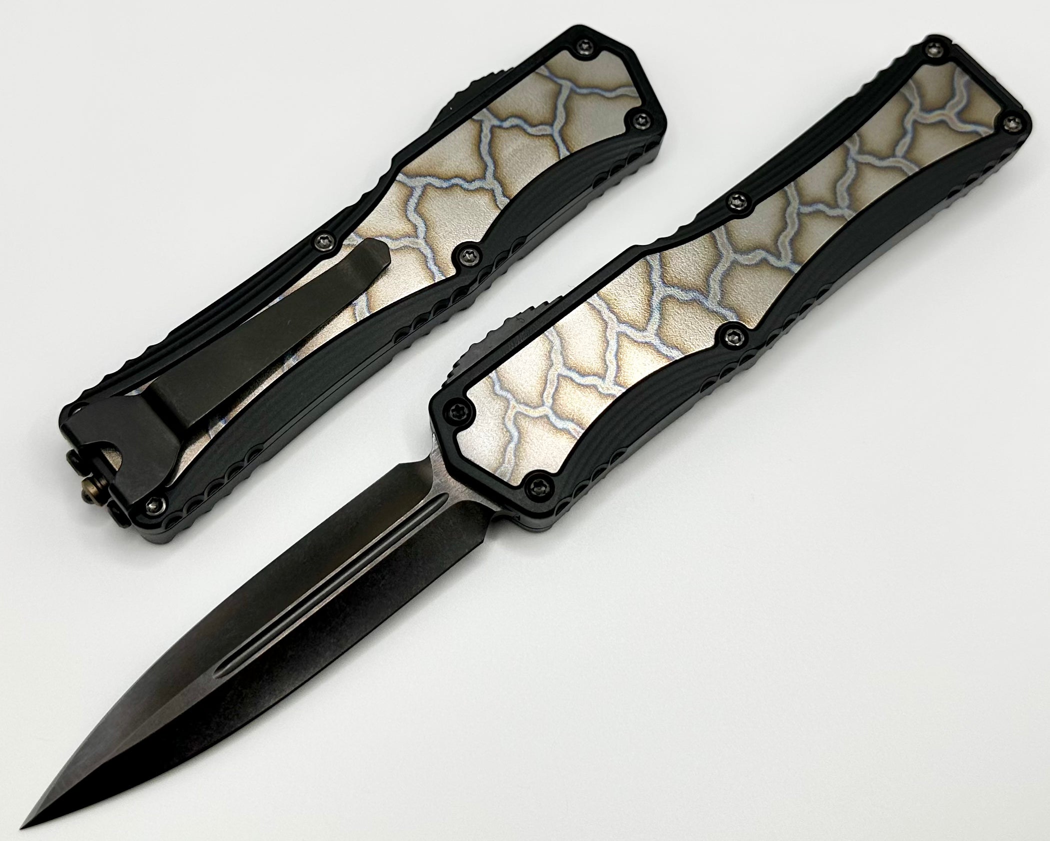 Heretic Knives Colossus D/E Premium Tactical Folding Knife with Flamed Titanium Inlay & DLC Coating