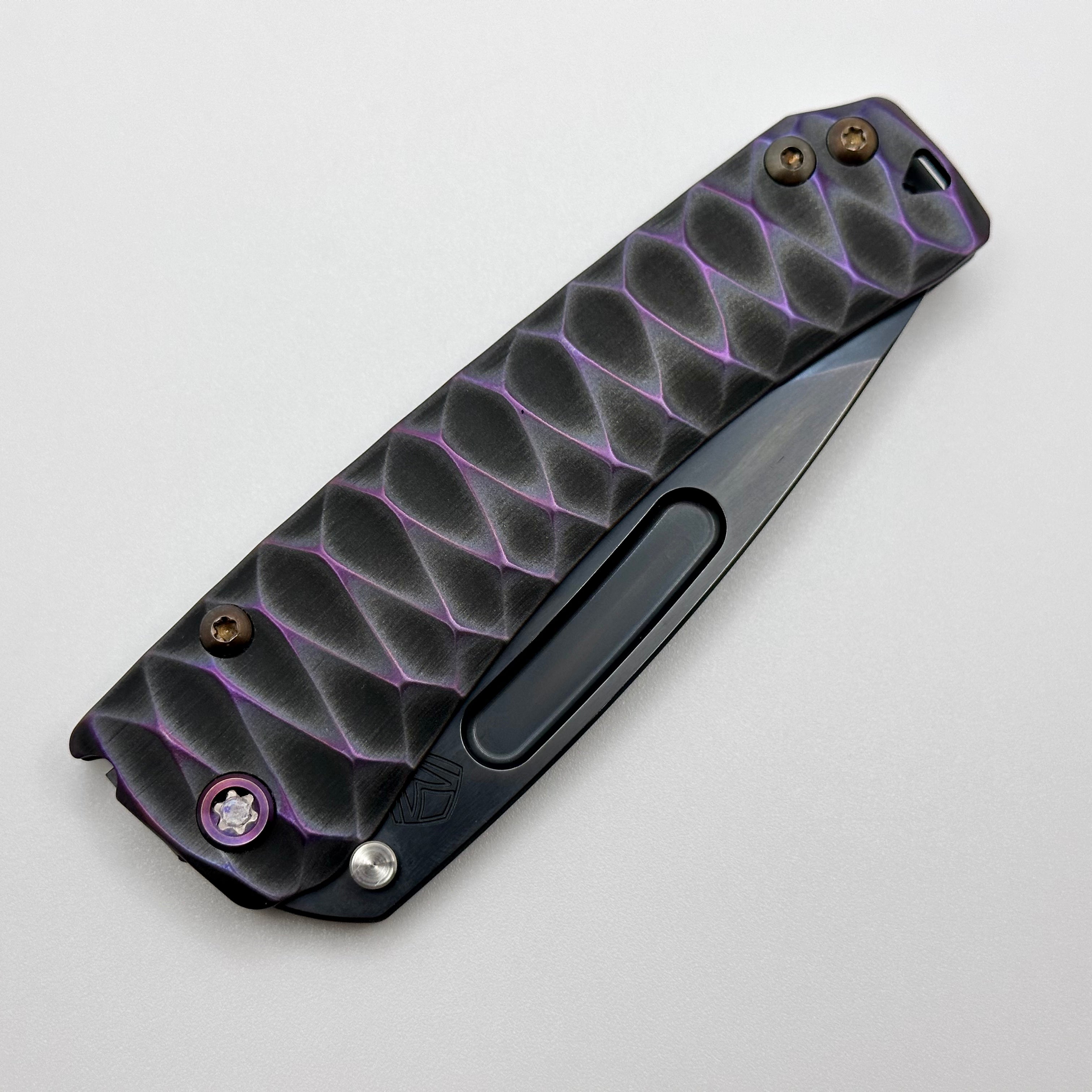 Medford Slim Midi PVD Drop Point Knife | Premium S45VN Blade & Violet Diamondhead Handles