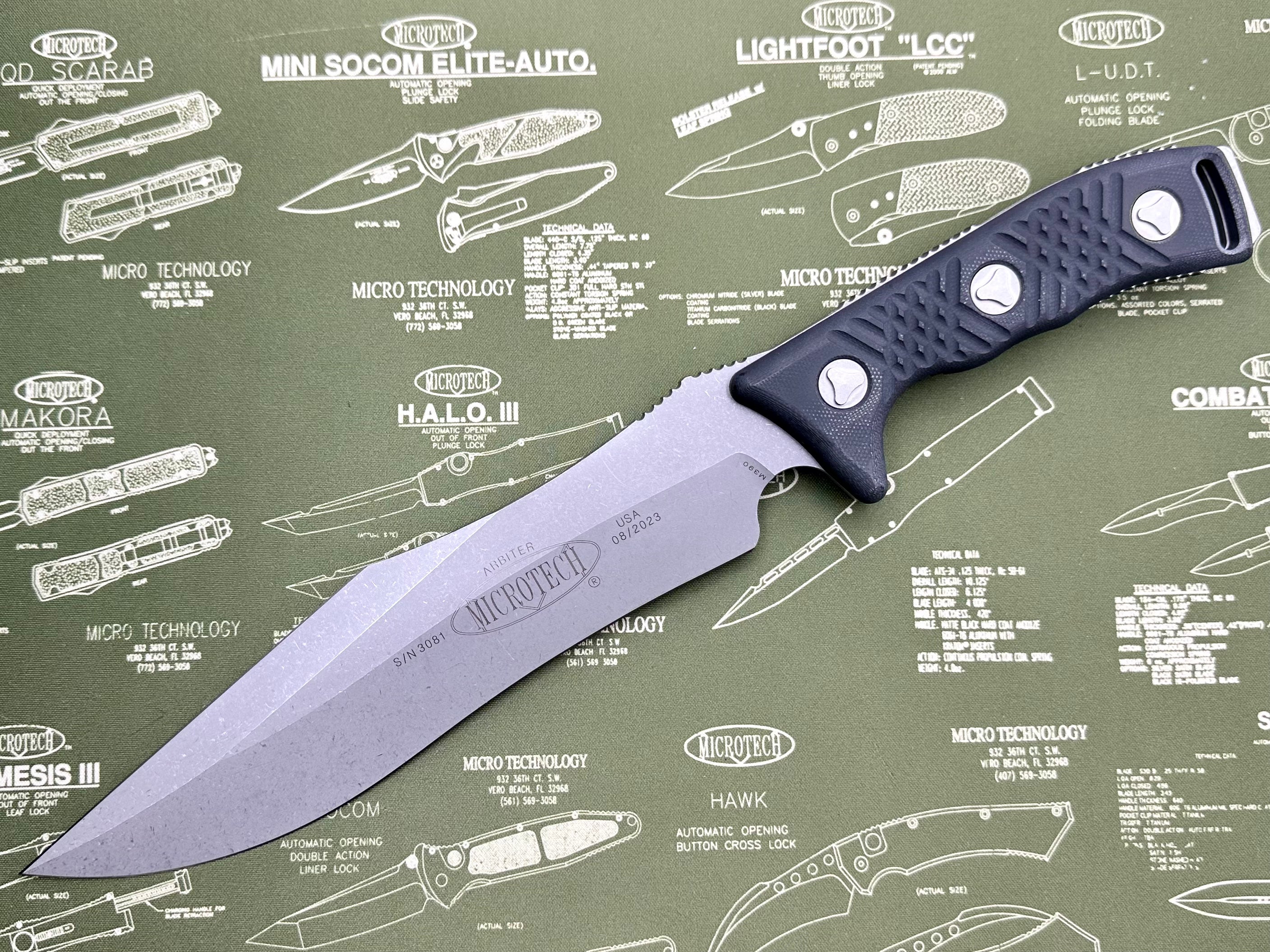 Microtech Arbiter Apocalyptic Premium Fixed Blade Knife