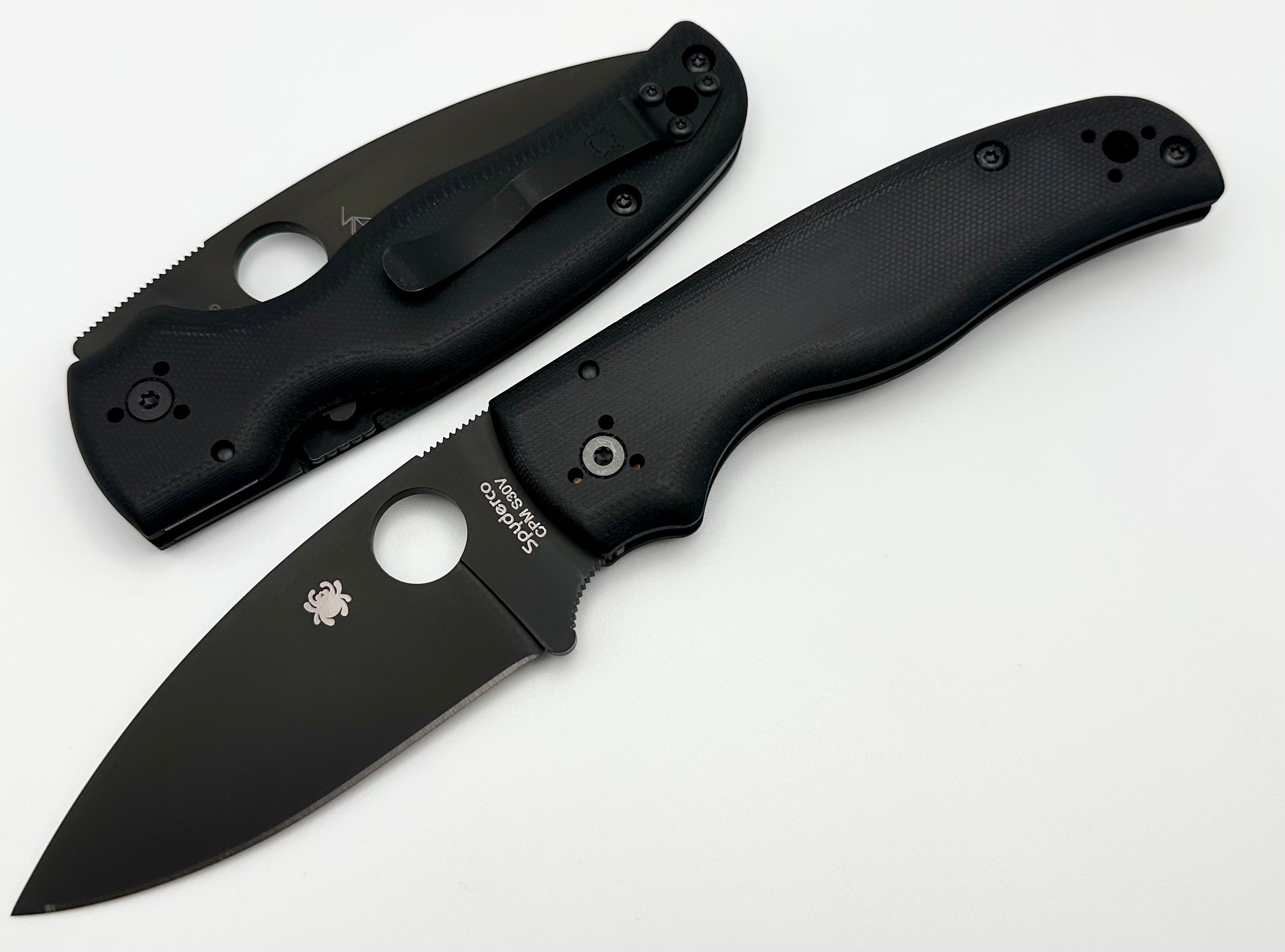 Spyderco Ultimate Shaman - Premium Black G-10 & S30V Tactical Folding Knife