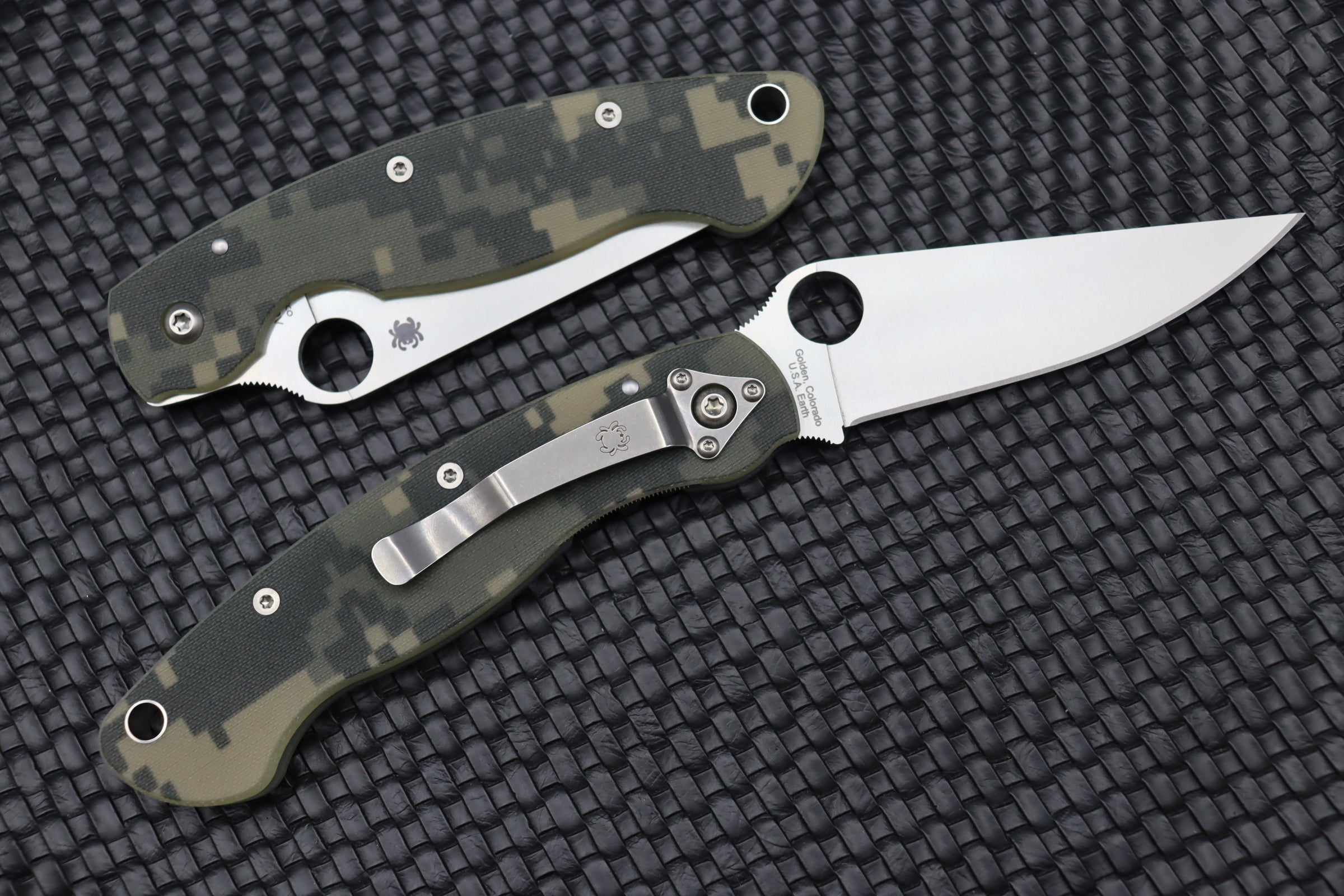 Spyderco Military Camo G-10 Folding Knife | Premium CPM-S30V Blade