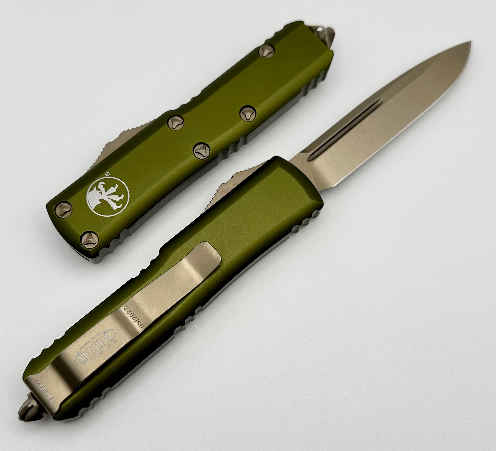 Premium Microtech UTX-85 Tactical Knife - OD Green Bronze