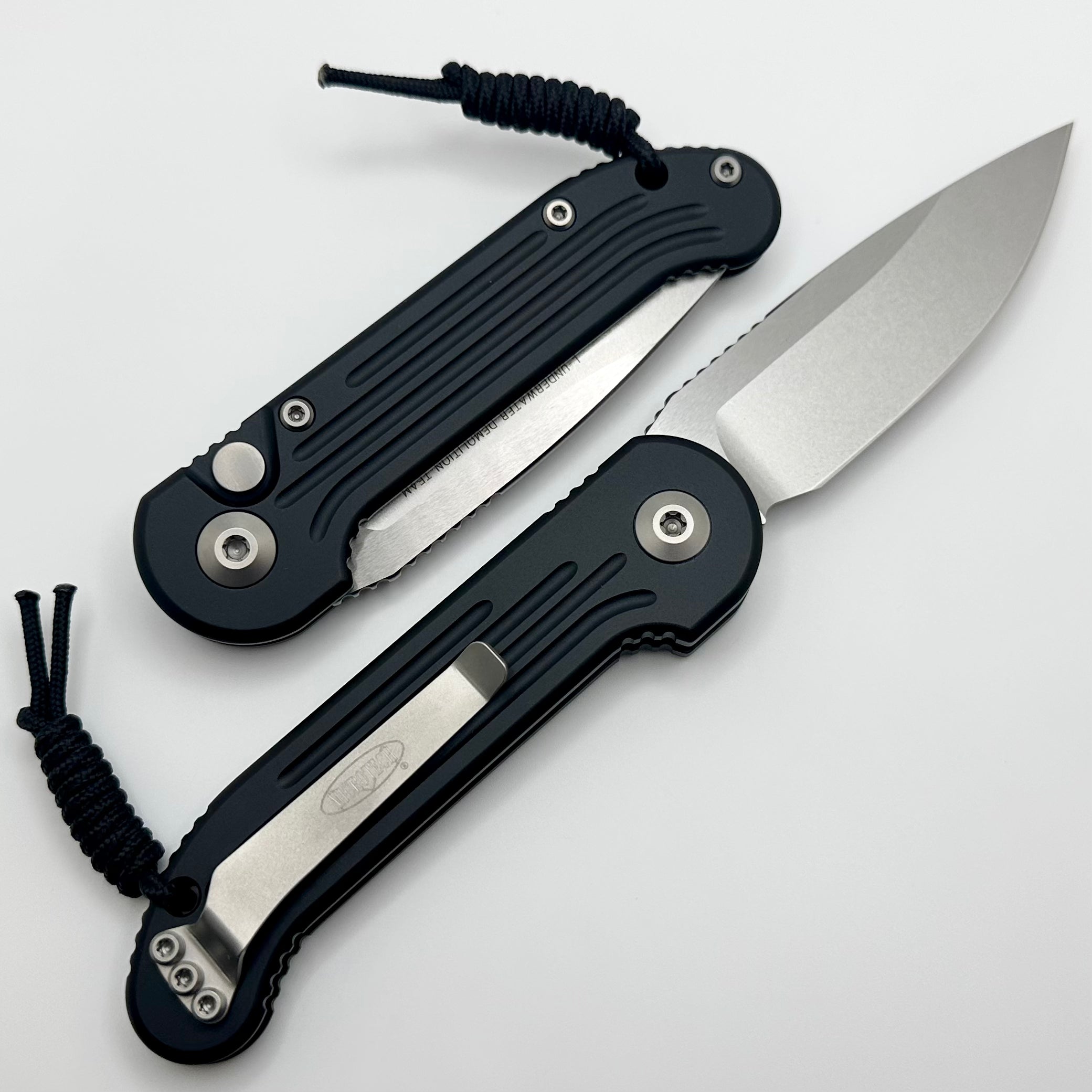 Premium Microtech LUDT Tactical Knife - Black Stonewash Finish with Torx Hardware