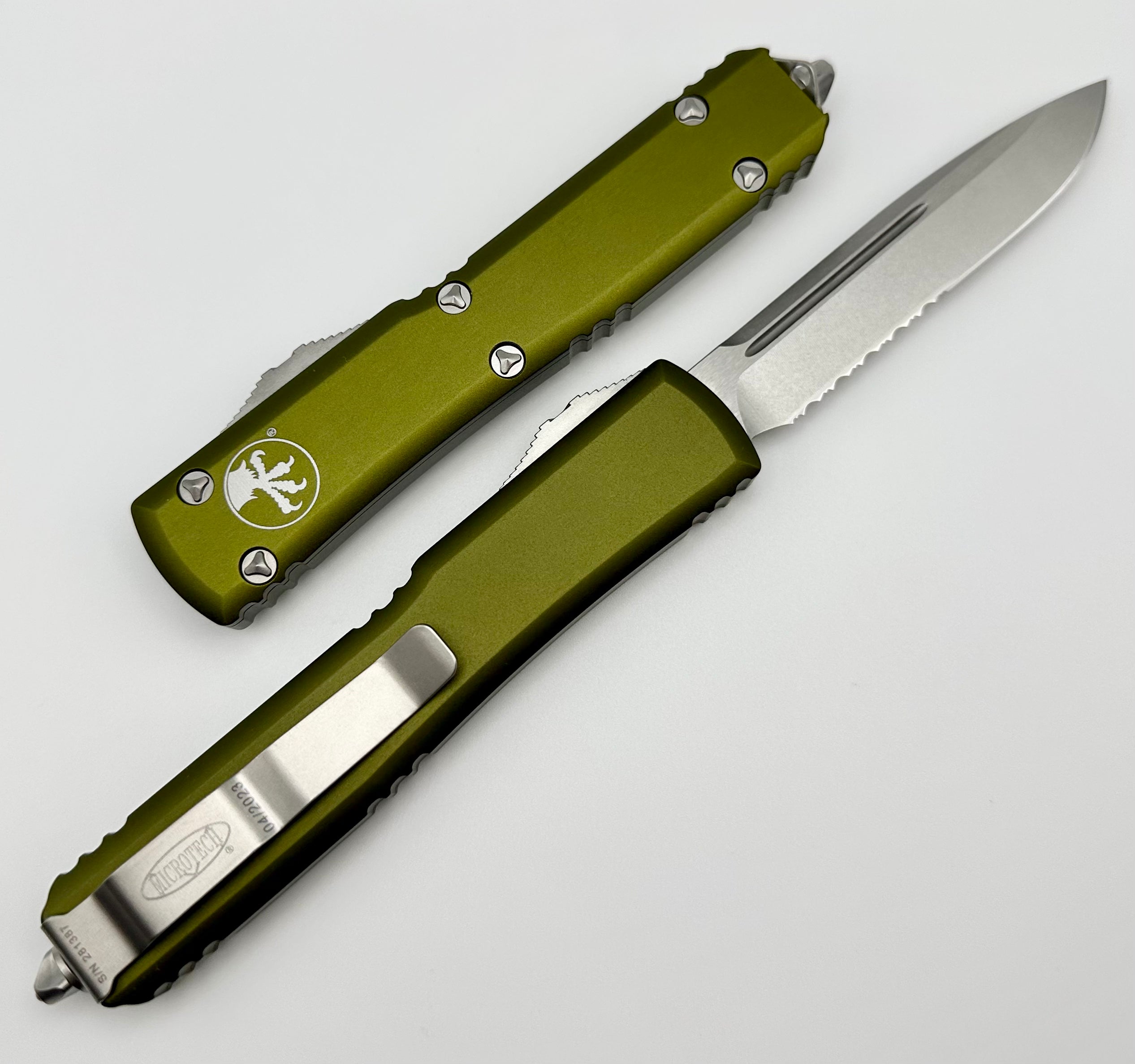 Premium Microtech Ultratech OD Green Tactical Knife with Stonewash Finish