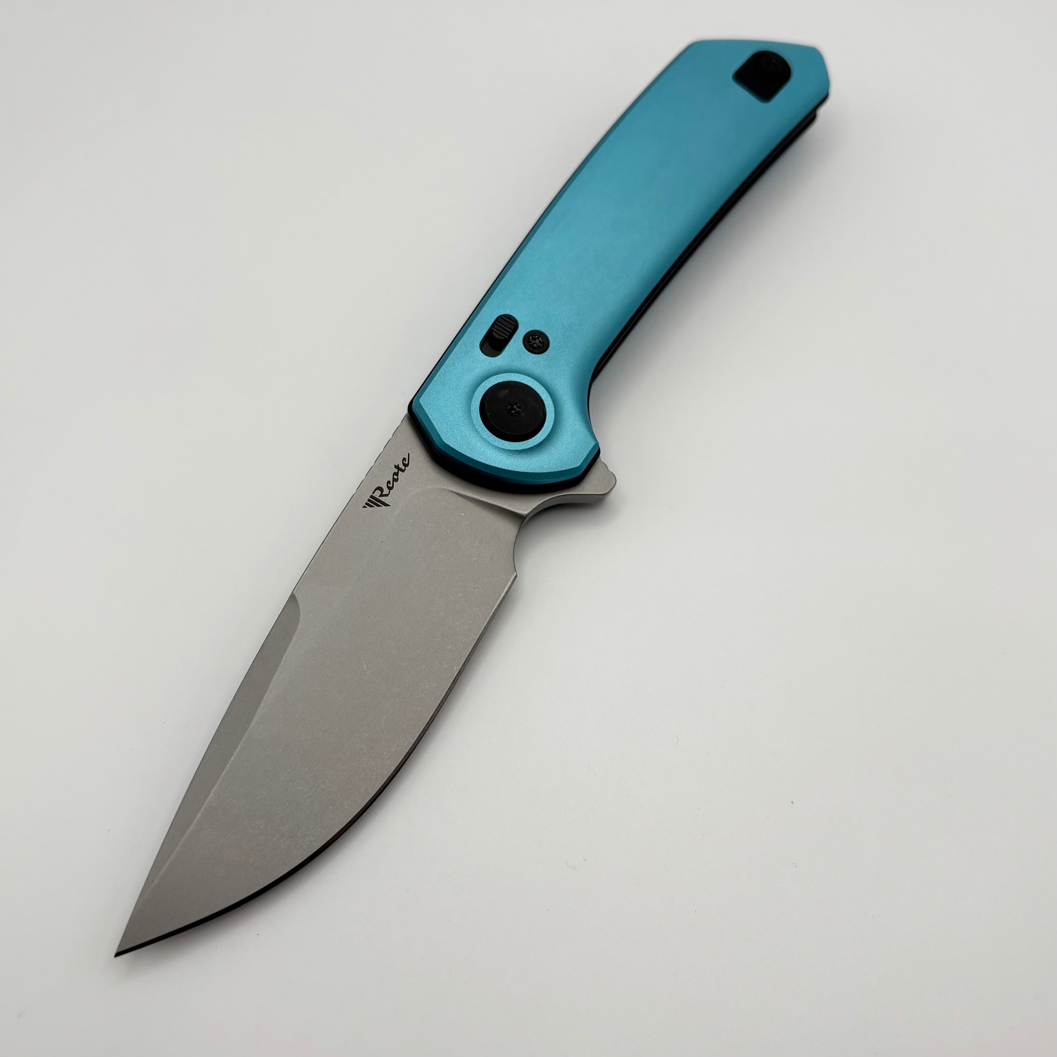 Premium Pre-owned Reate PL-XF Folding Knife - Blue Aluminum & Nitro-V Steel