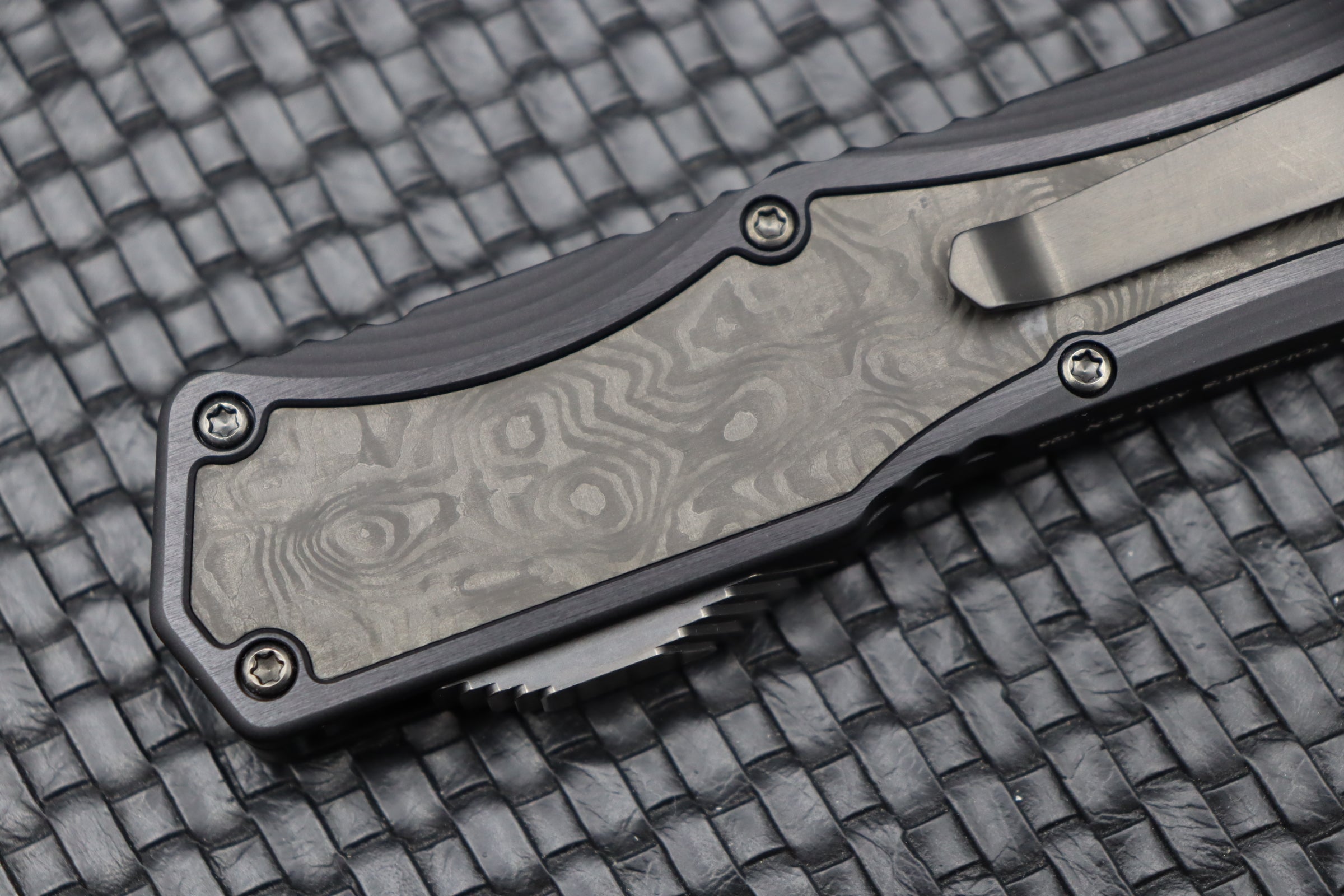 Premium Heretic Knives Colossus: Fat Carbon & Baker Forge Damascus Double Edge