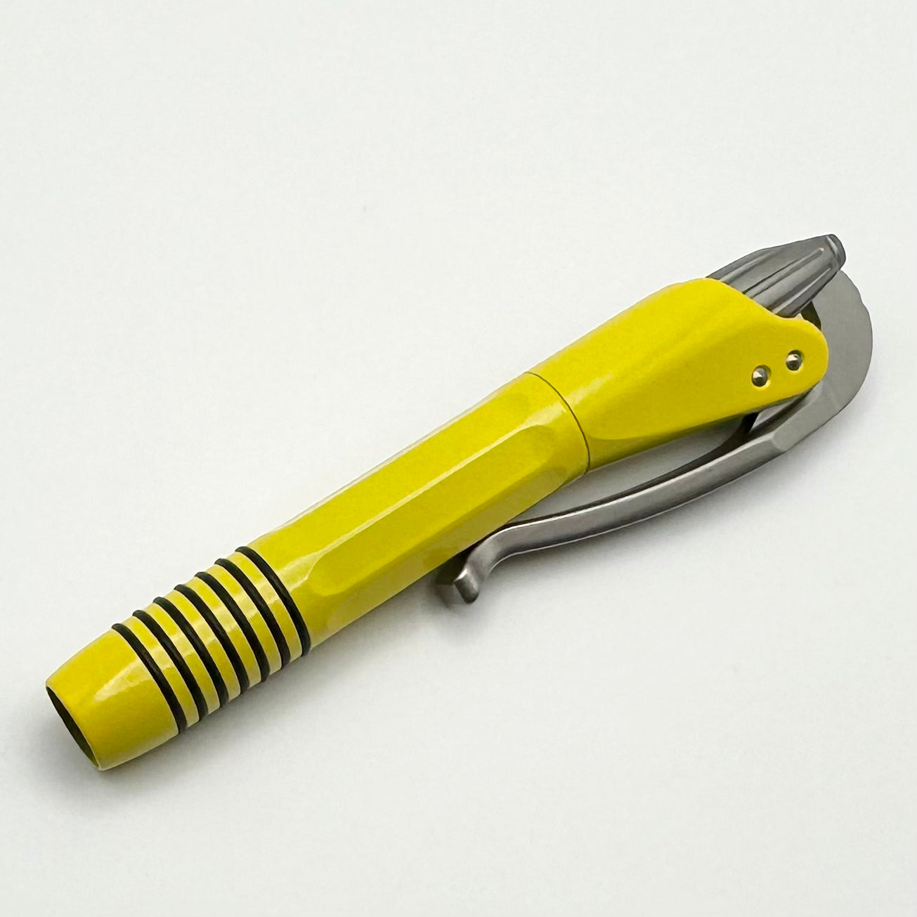 Premium Microtech Siphon II Pen - Corvette Yellow Stainless Steel EDC Essential