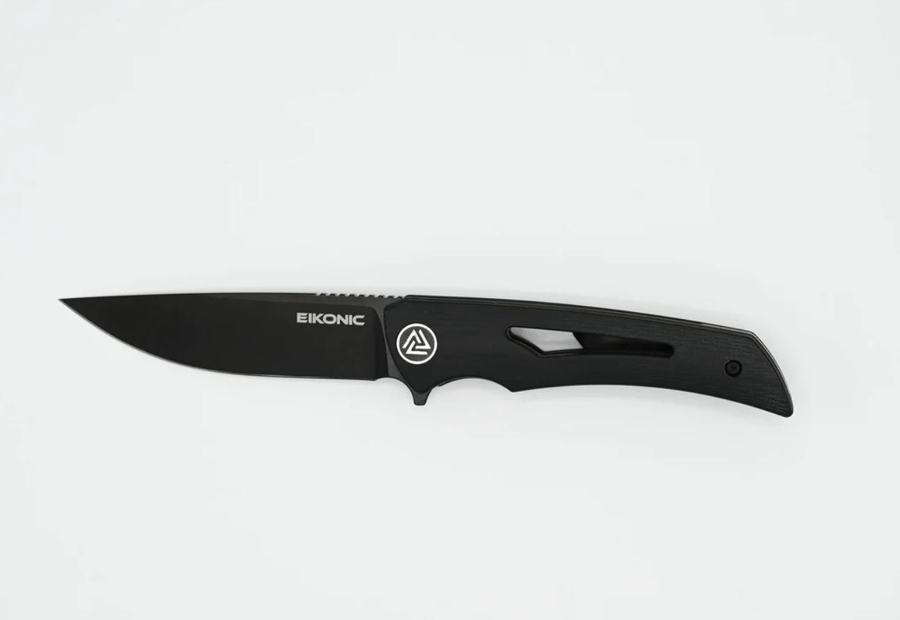 Eikonic Aperture Black G-10 & D2 Knife - Ultimate Everyday Carry