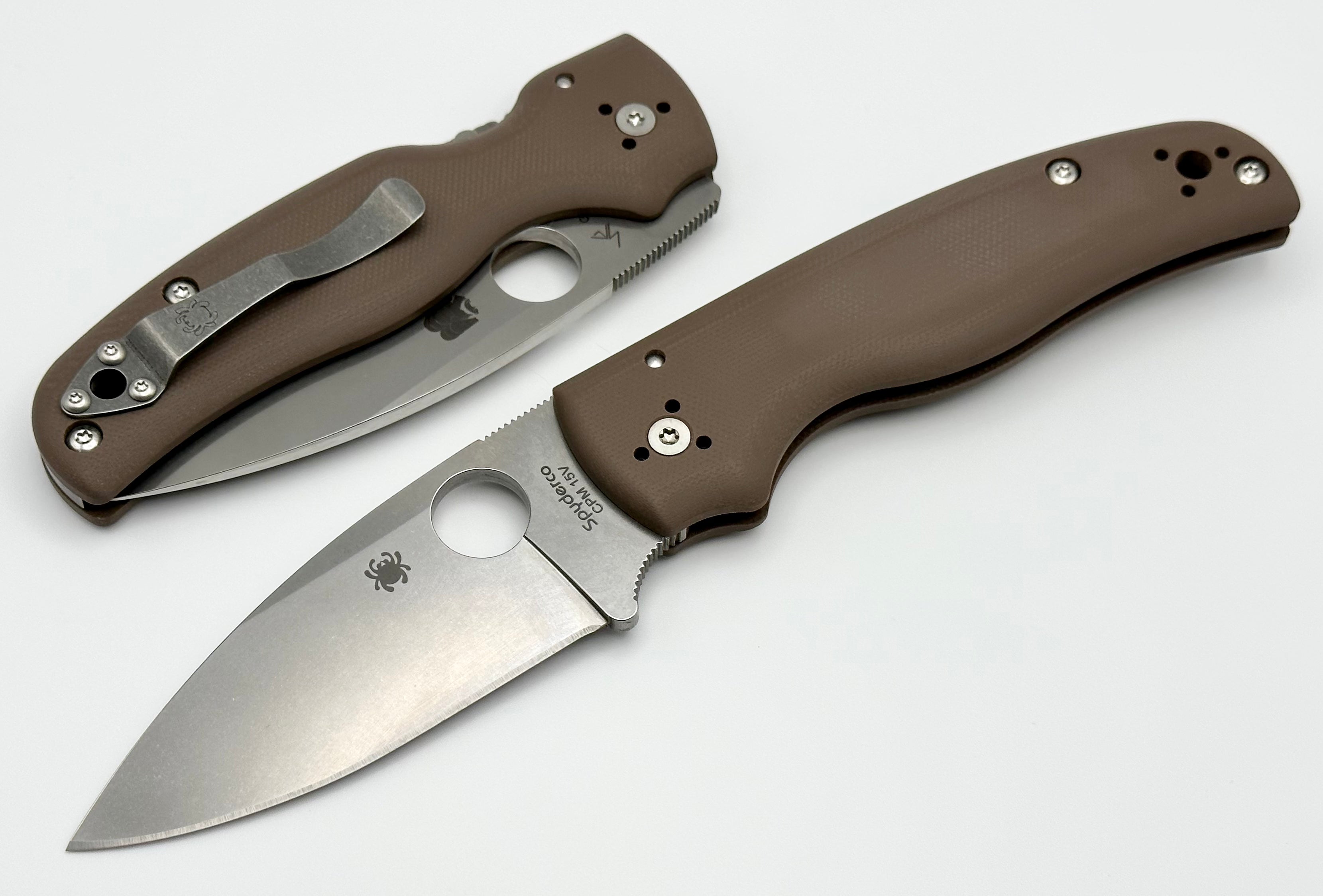 Premium Spyderco Shaman Knife - Limited Edition CPM-15V & Brown G10 Handle