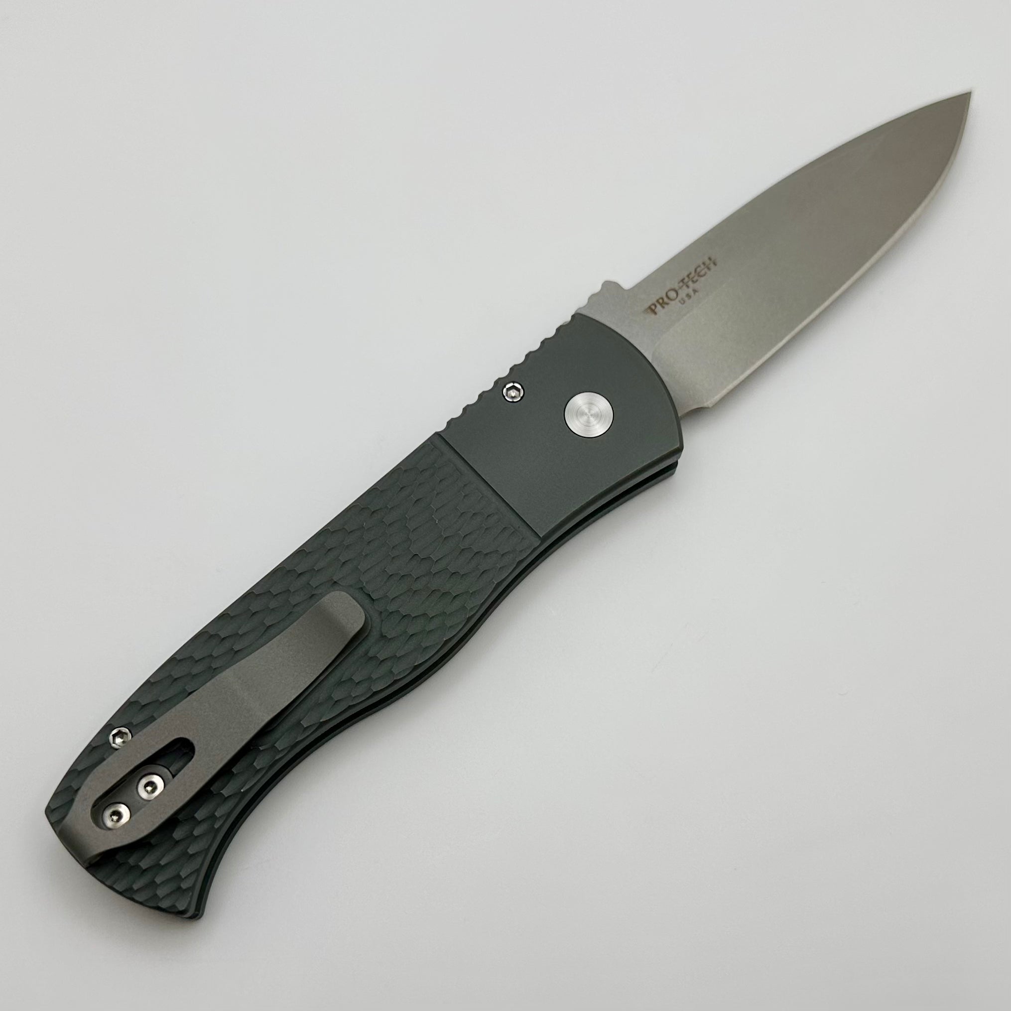 Premium Pro-Tech Emerson Titanium Folding Knife - Ultimate Green Handle with Mother of Pearl & 20CV Blade