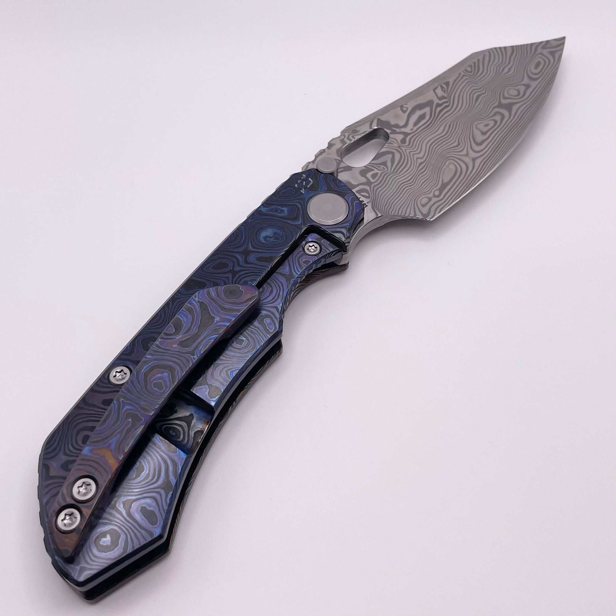 Premium BLEMISH Custom Knife Factory Rotten Design Evo 4.0 with Zircuti Handles & Damasteel Blade