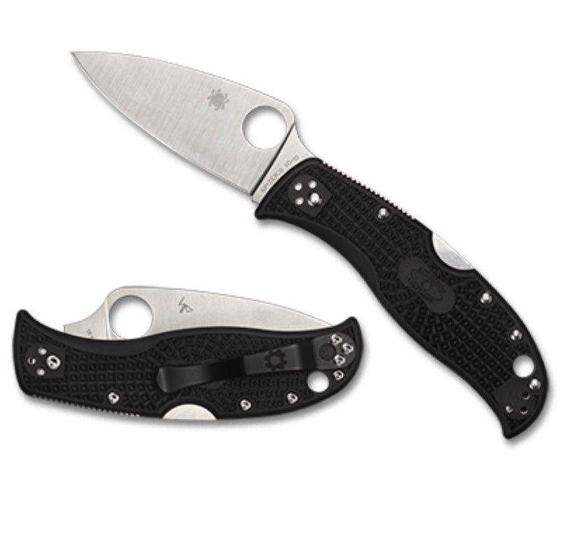 Ultimate Spyderco Leafjumper Outdoor Knife - VG-10 Steel & Black FRN Handles