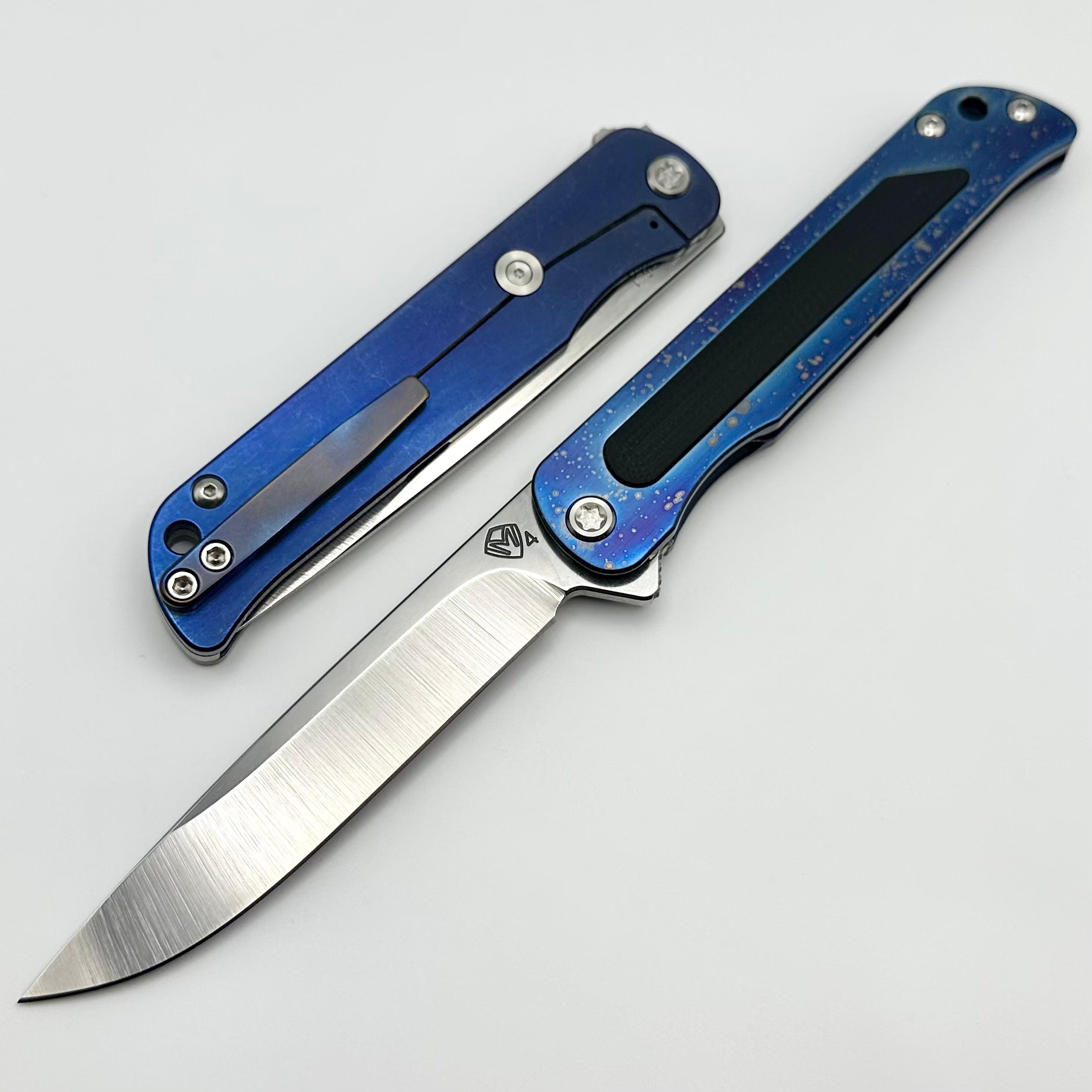 Medford T-Bone Premium Flipper Knife - Blue Titanium & Black G-10 Inlay with S45VN Blade