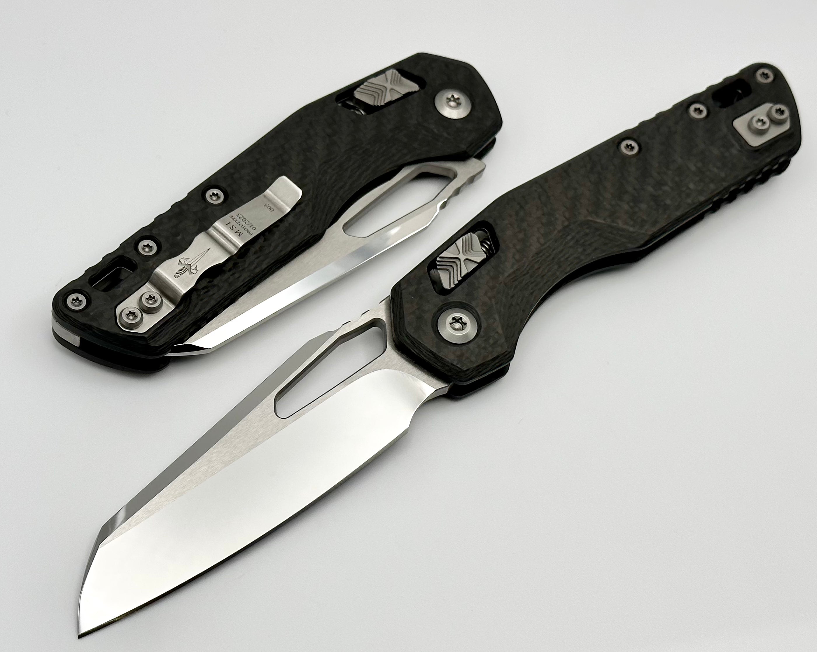 Marfione Custom Knives M.S.I Prototype: Premium Carbon Fiber & Mirror Polish M390MK Blade