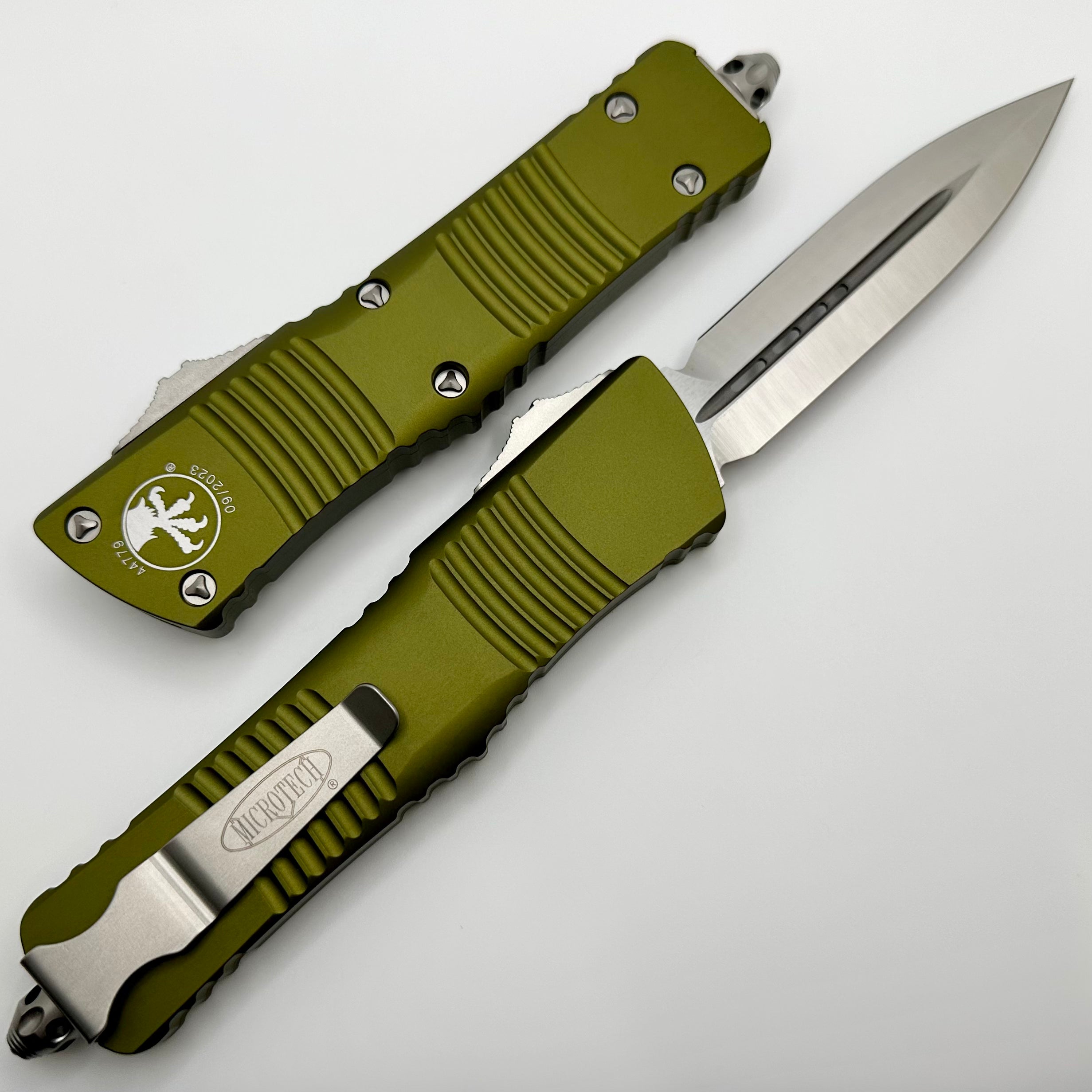 Ultimate Microtech Combat Troodon OTF Knife - Satin & OD Green