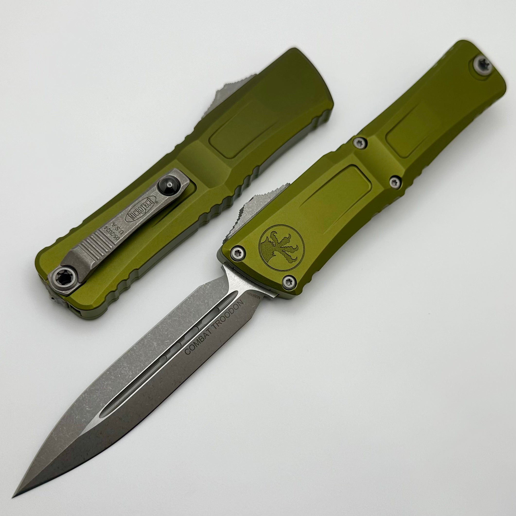 Premium Microtech Combat Troodon Gen III Apocalyptic OTF Knife - OD Green Handle