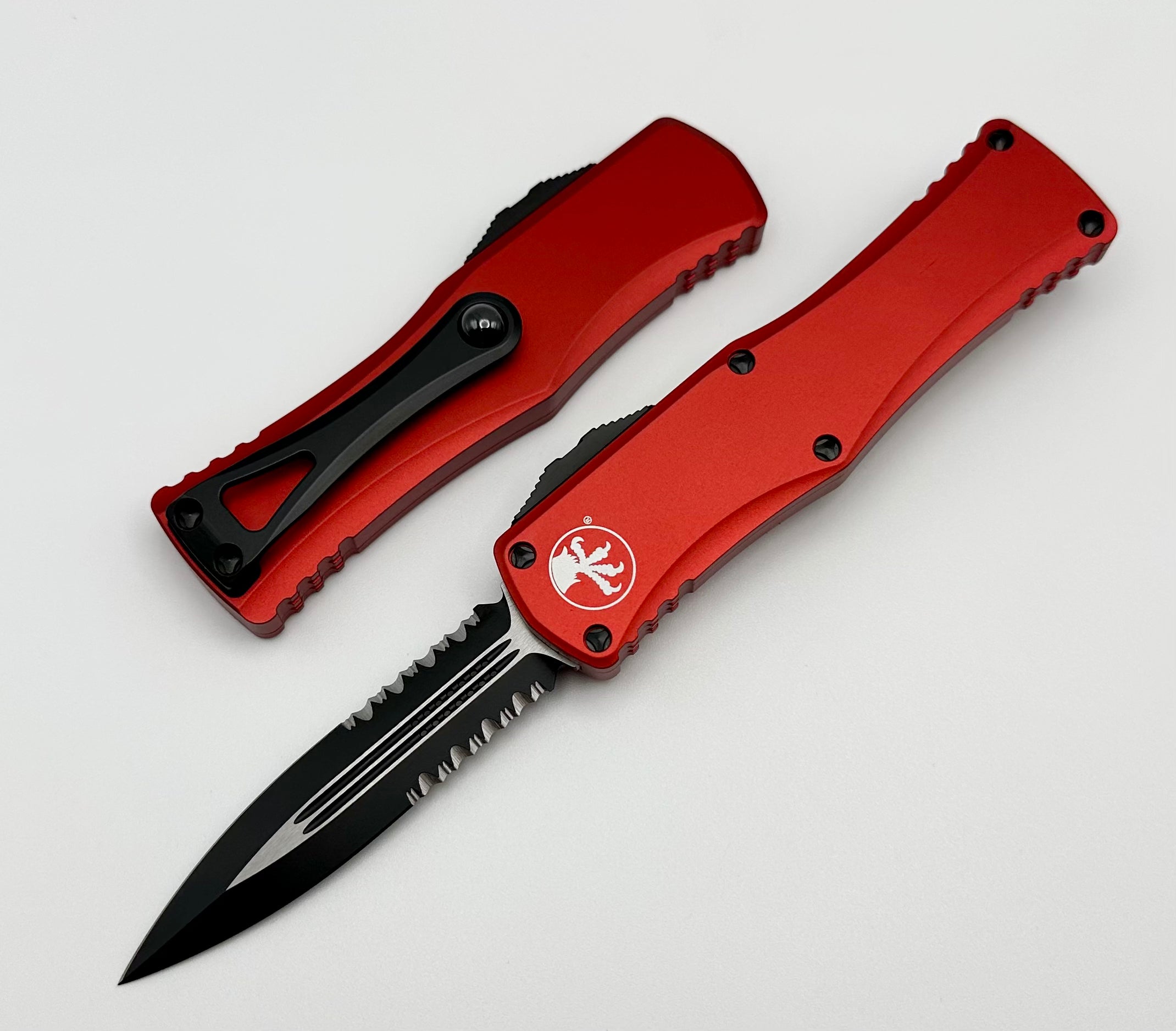 Microtech Hera Double Edge Tactical Knife - Black & Red | M390 Steel